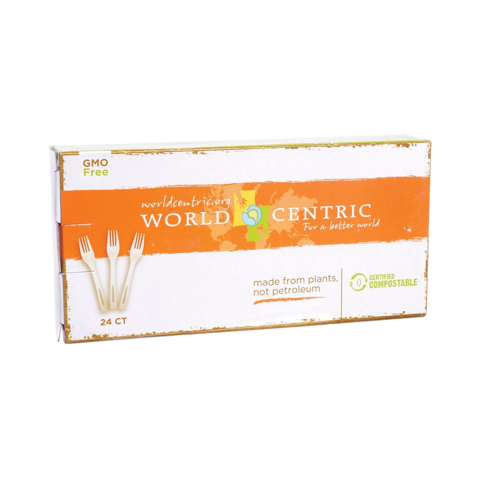 World Centric Corn Starch Fork - Case Of 12 - 24 Count