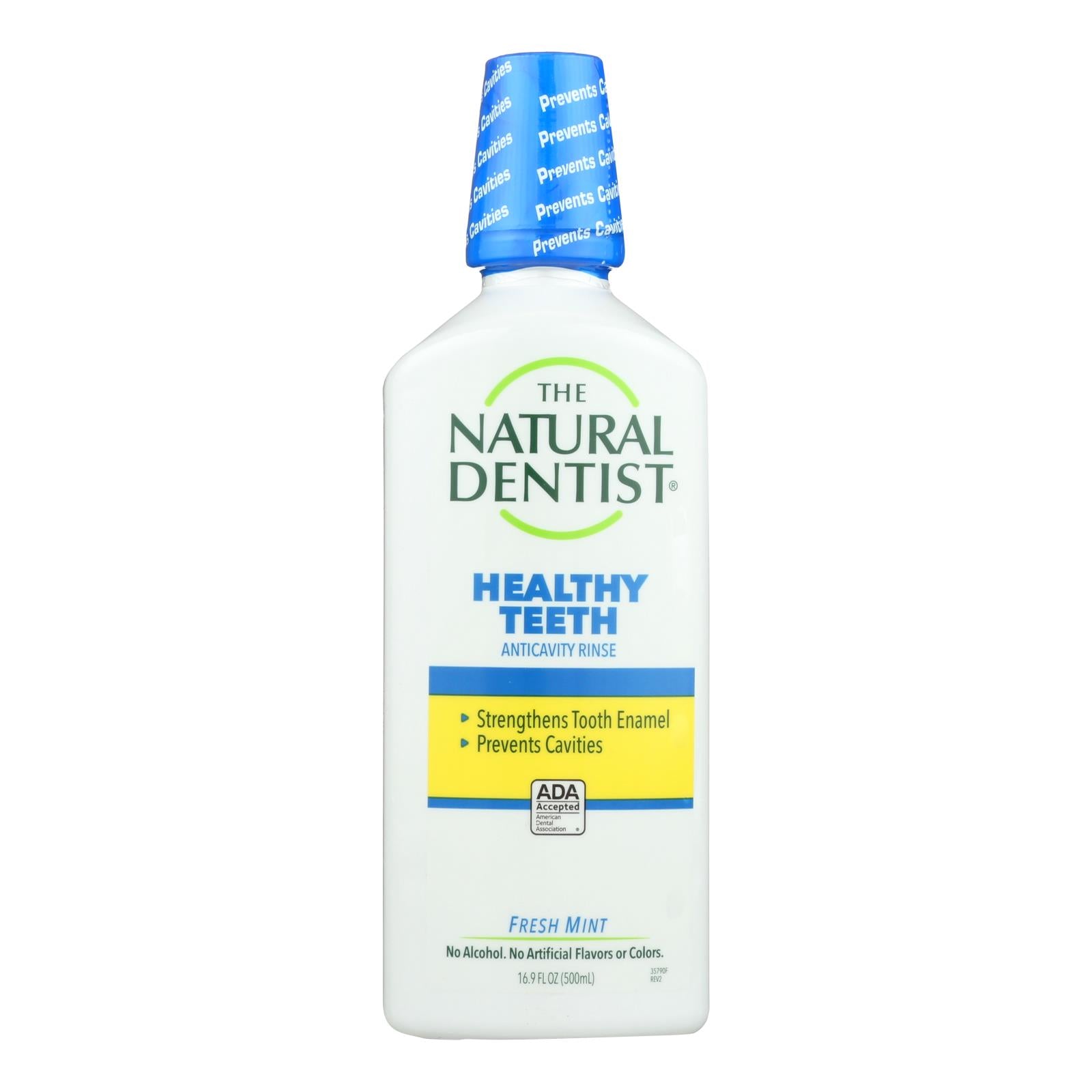 Natural Dentist Healthy Teeth And Gums Anticavity Fluoride Rinse - Fresh Mint - 16.9 Oz