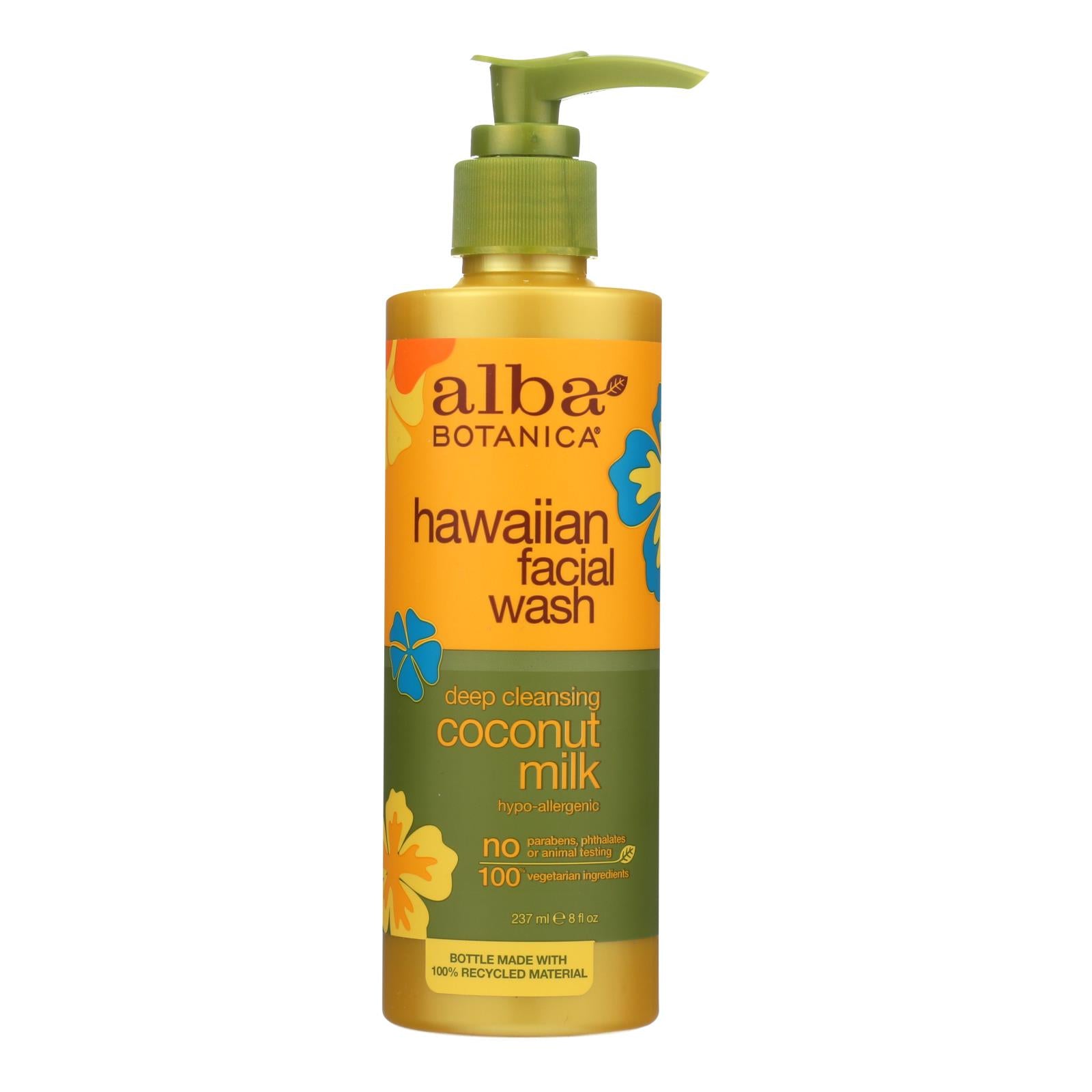 Alba Botanica - Hawaiian Facial Wash Coconut Milk - 8 Fl Oz