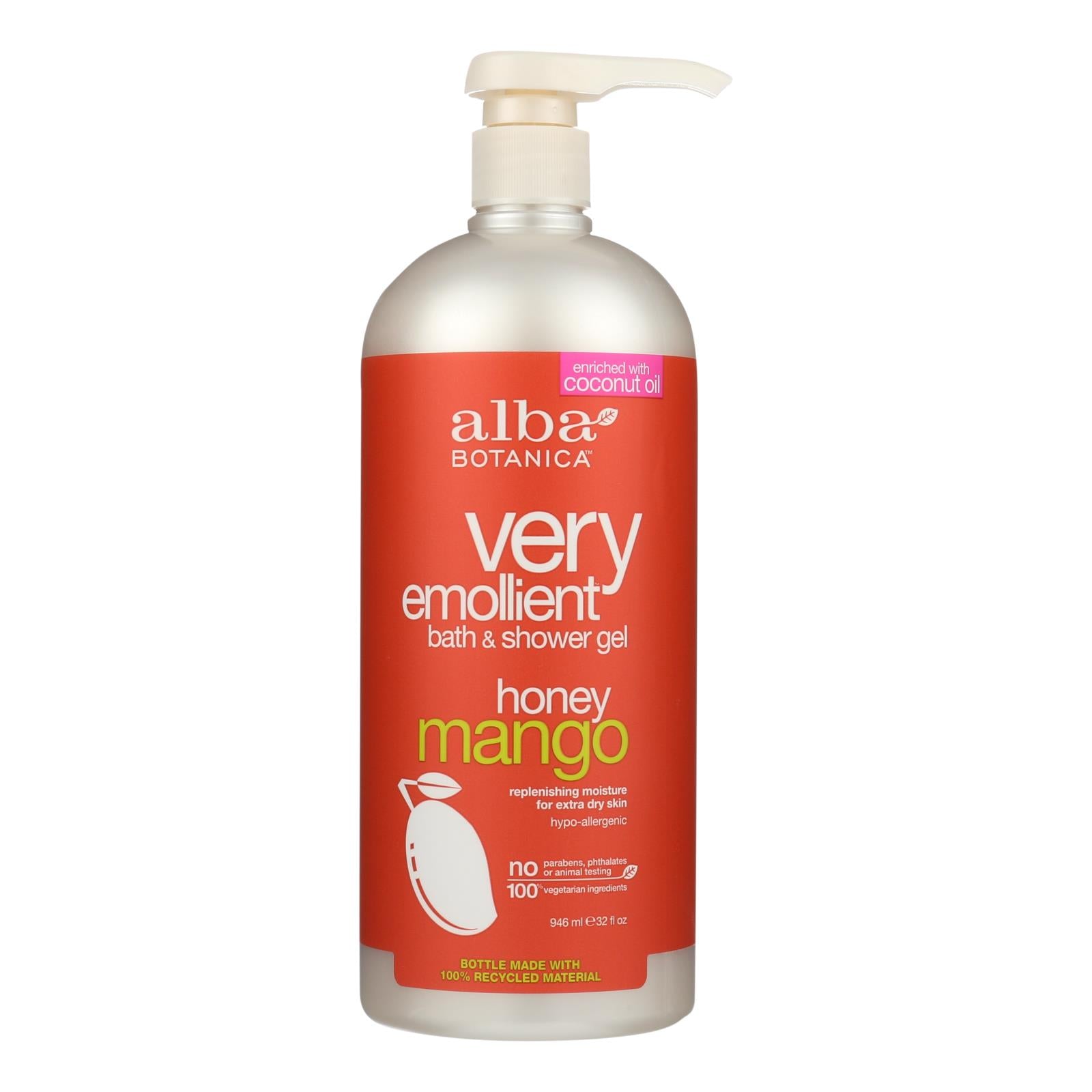 Alba Botanica - Very Emollient Bath And Shower Gel - Honey Mango - 32 Fl Oz