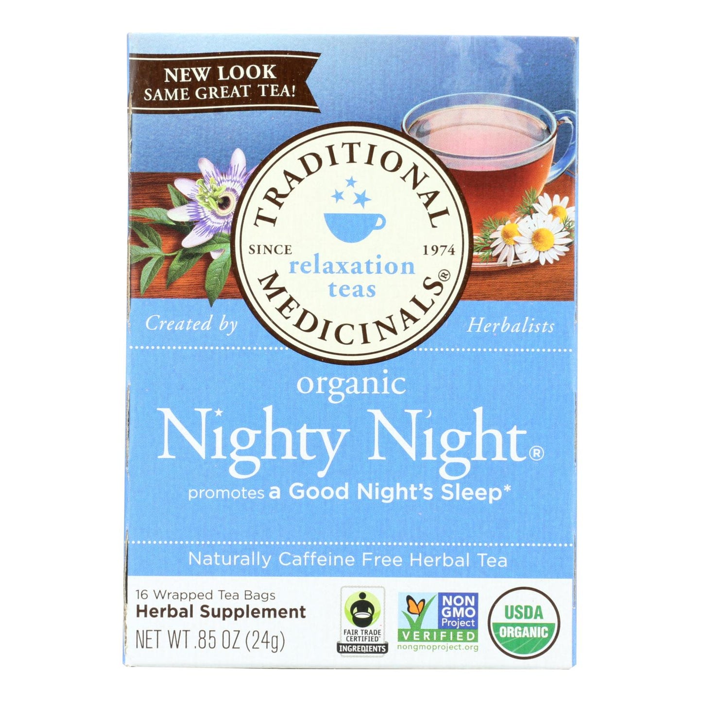 Traditional Medicinals Organic Nighty Night Herbal Tea - 16 Tea Bags - Case Of 6