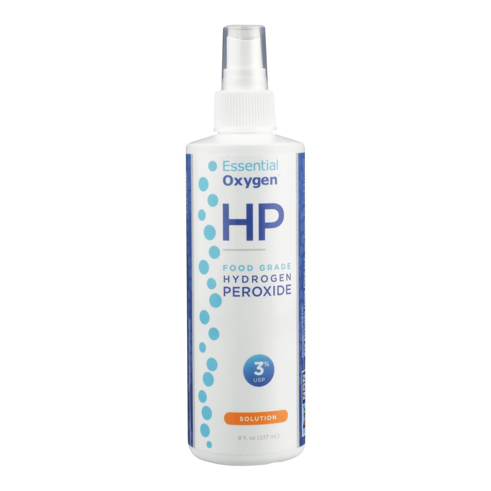 Essential Oxygen Hydrogen Peroxide 3% - Food Grade Spray - 8 Oz