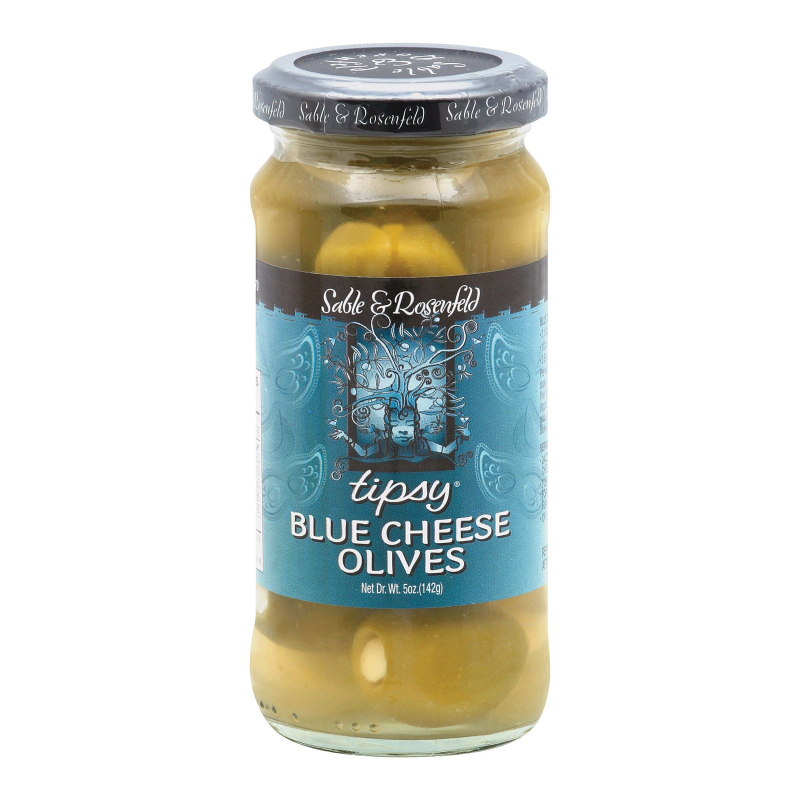 Sable And Rosenfeld Tipsy Olives - Blue Cheese - Case Of 6 - 5 Oz.