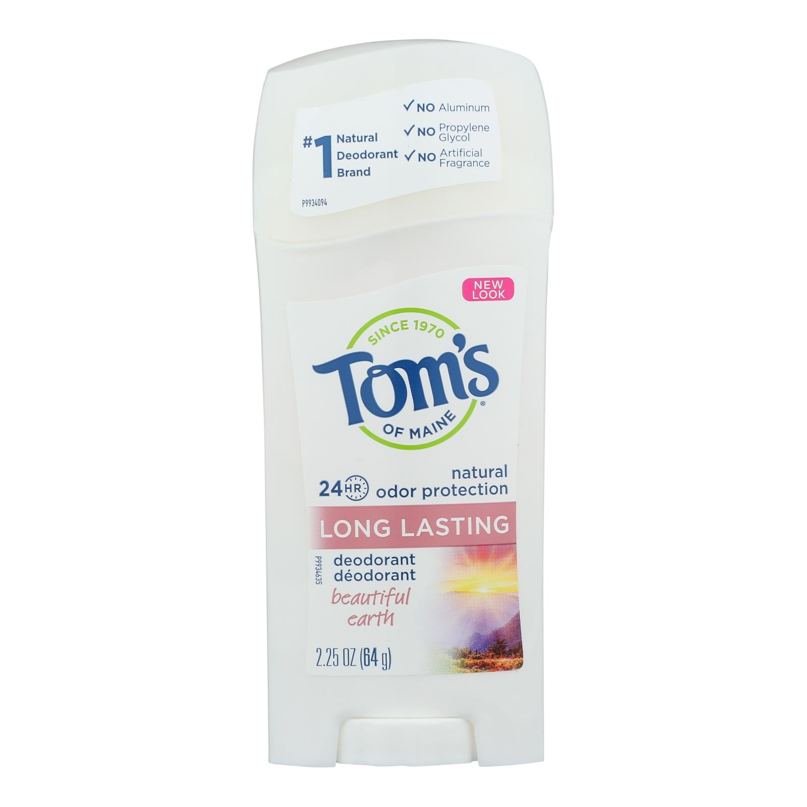 Tom's Of Maine Natural Women's Deodorant - Beautiful Earth - Case Of 6 - 2.25 Oz