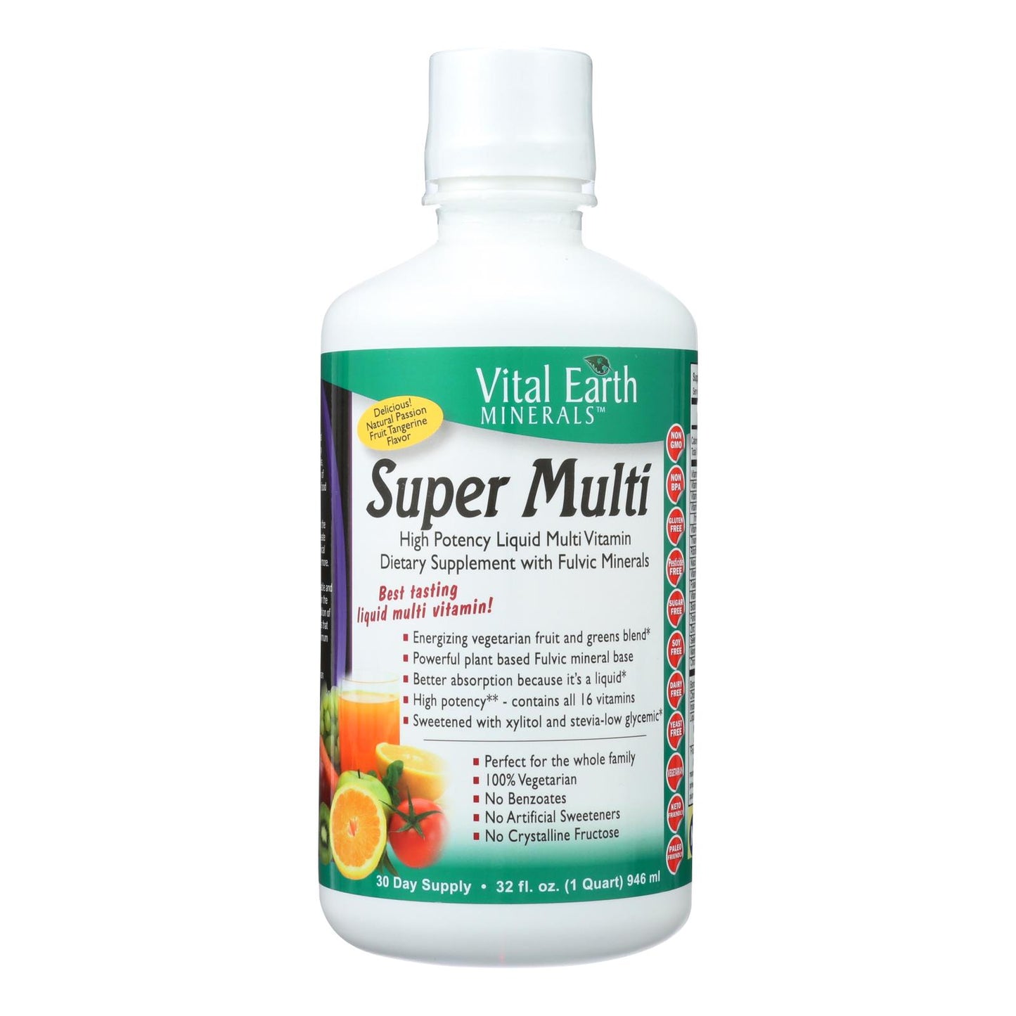 Vital Earth Minerals Super Multi Passion Fruit - 32 Fl Oz