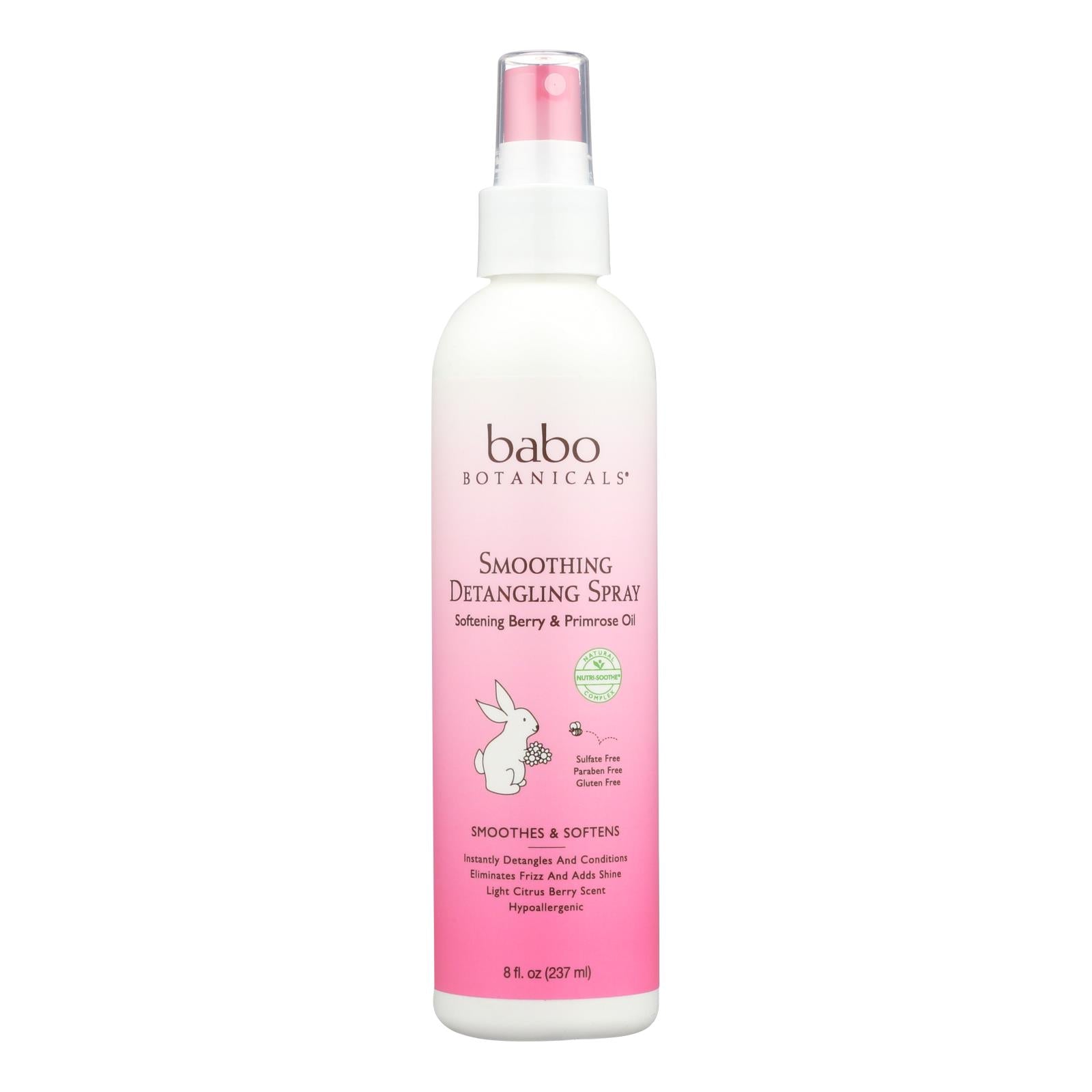 Babo Botanicals - Instantly Smooth Detangler Berry Primrose - 8 Fl Oz