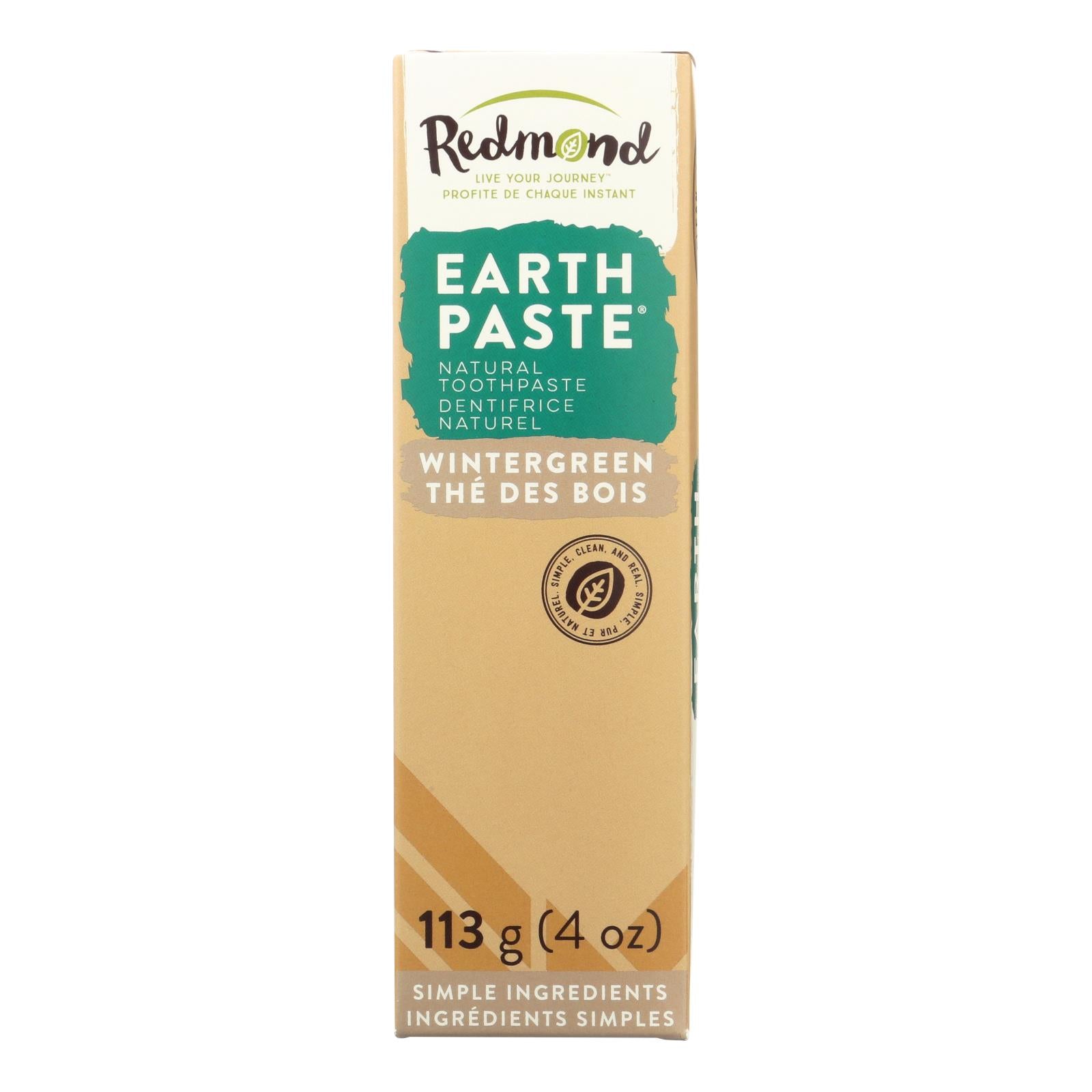 Redmond Trading Company Earthpaste Natural Toothpaste Wintergreen - 4 Oz