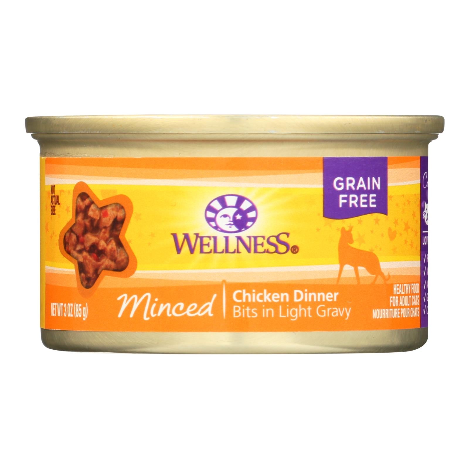 Wellness Pet Products Cat Food - Chicken Dinner - Case Of 24 - 3 Oz.