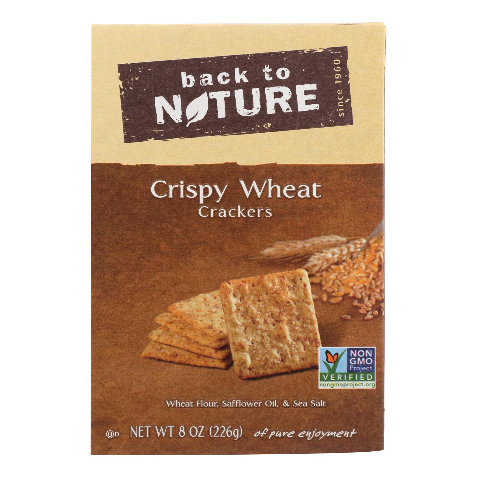 Back To Nature Crispy Crackers - Wheat - Case Of 6 - 8 Oz.