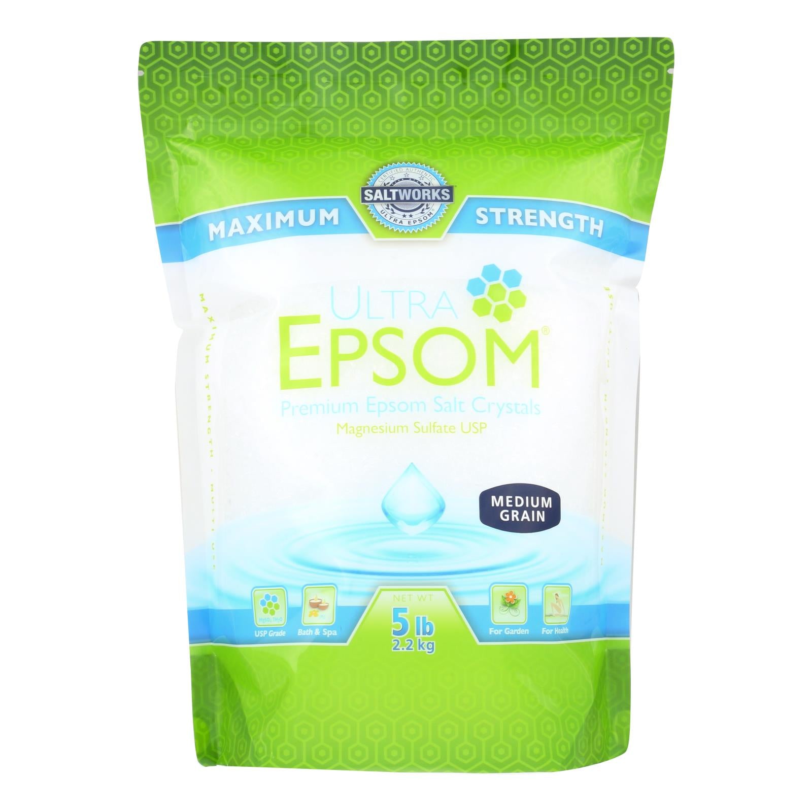 Ultra Epsom Salt - Medium Grain - 5 Lb