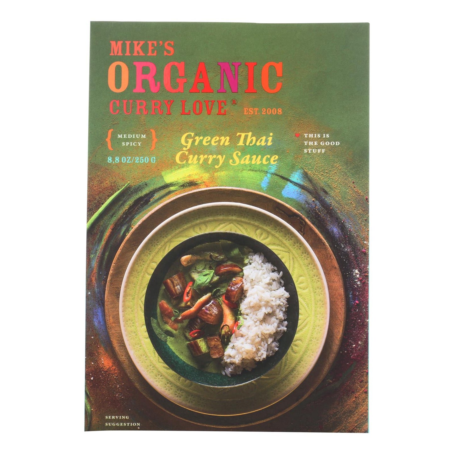 Mike's Organic Curry Love - Organic Curry Simmer Sauce - Green Thai - Case Of 6 - 8.8 Fl Oz.