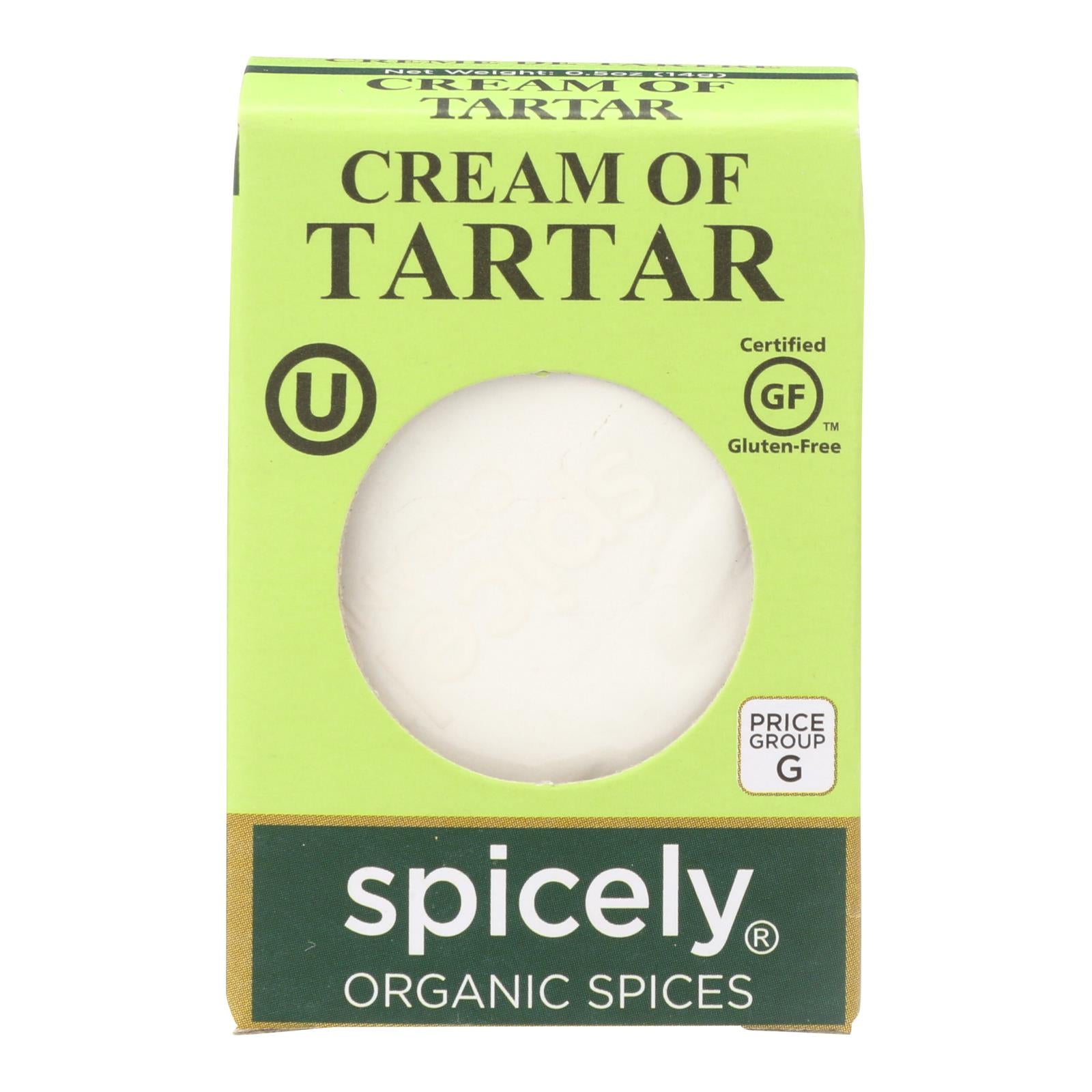 Spicely Organics - Cream Of Tartar - Case Of 6 - 0.5 Oz.