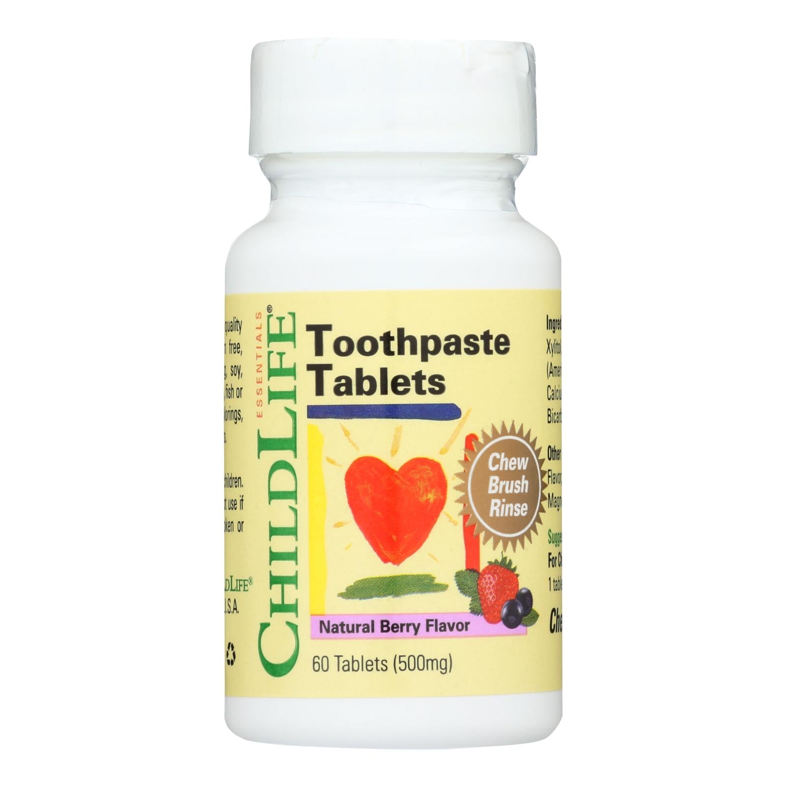 Childlife Toothpaste Tablet Natural Berry - 60 Tablets