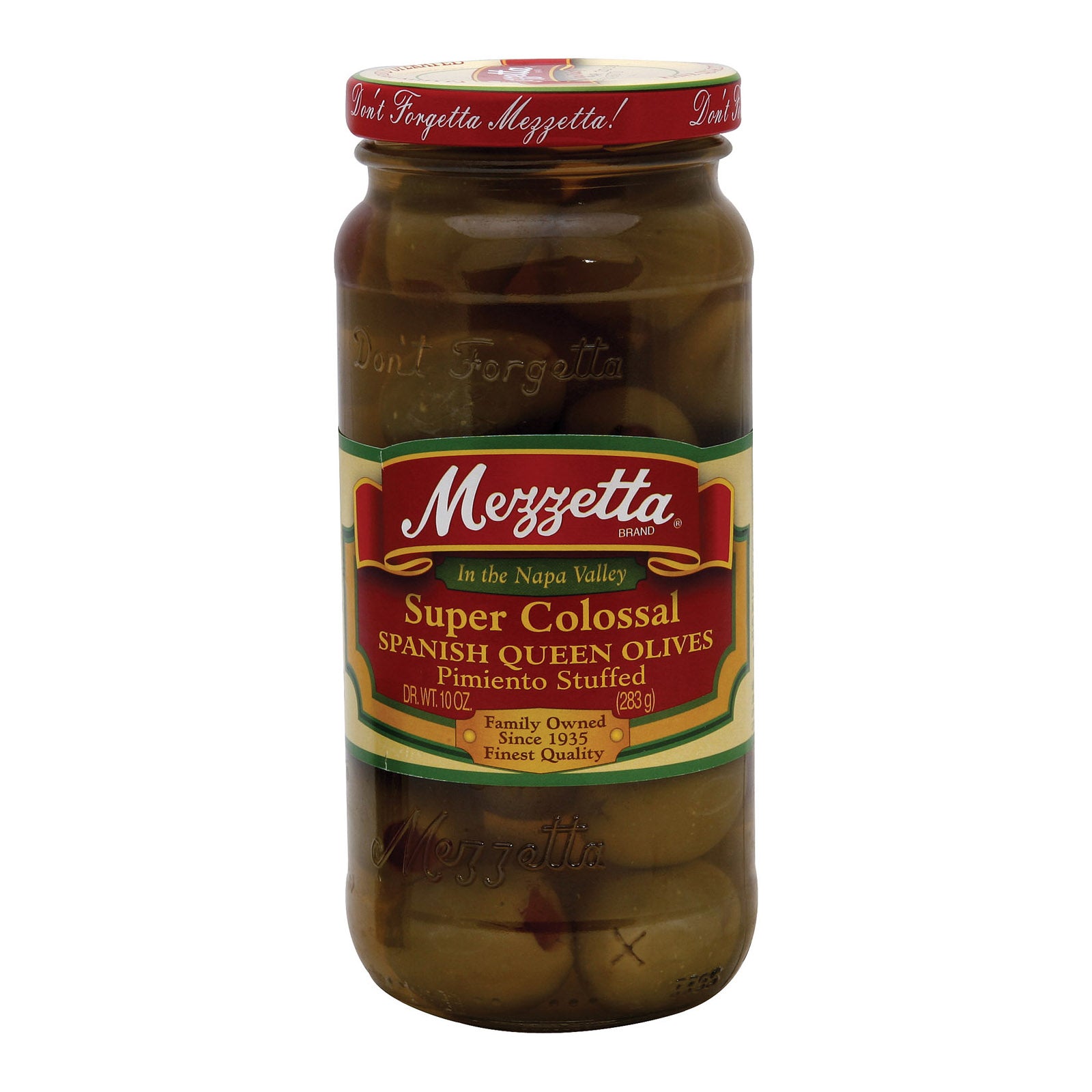 Mezzetta Super Colossal Pimiento Stuffed Spanish Queen Olives - Case Of 6 - 10 Oz.