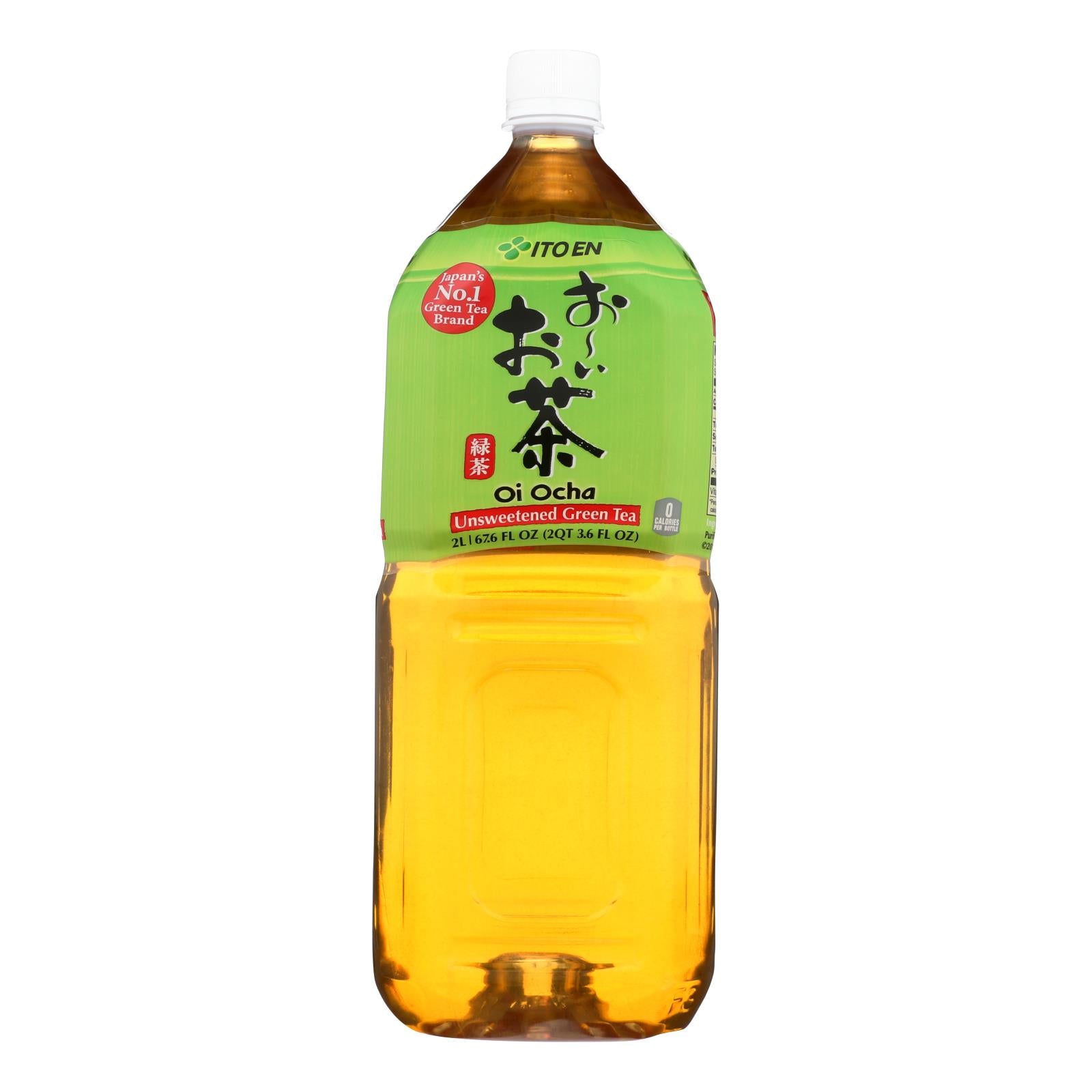 Ito En Oi Ocha Unsweetened Green Tea  - Case Of 6 - 2 Ltr