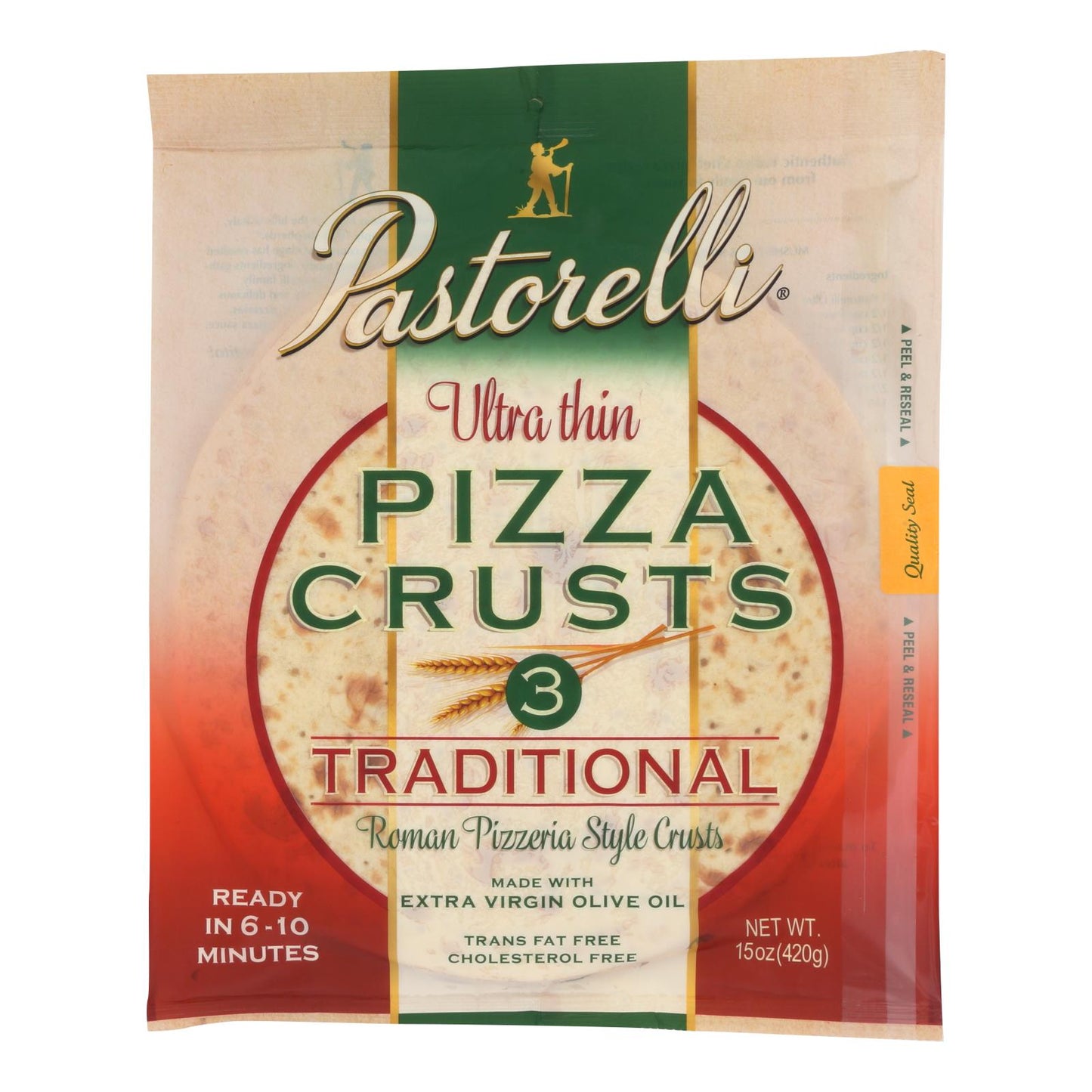 Pastorelli Pizza Crust - Ultra Thin - White - Case Of 10 - 15 Oz