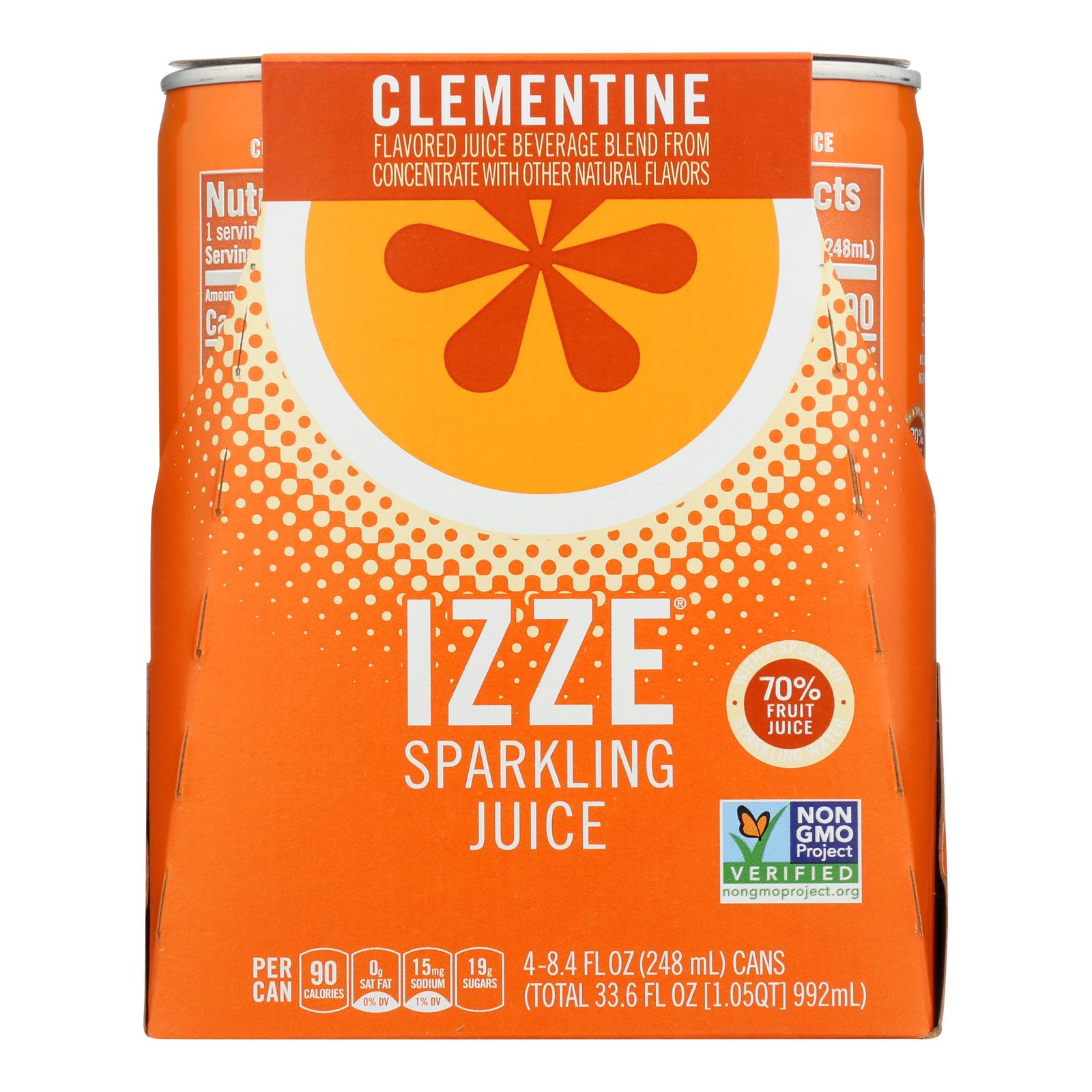 Izze - Can Sparkling Clementine - Case Of 6-4/8.4 Fl Oz.