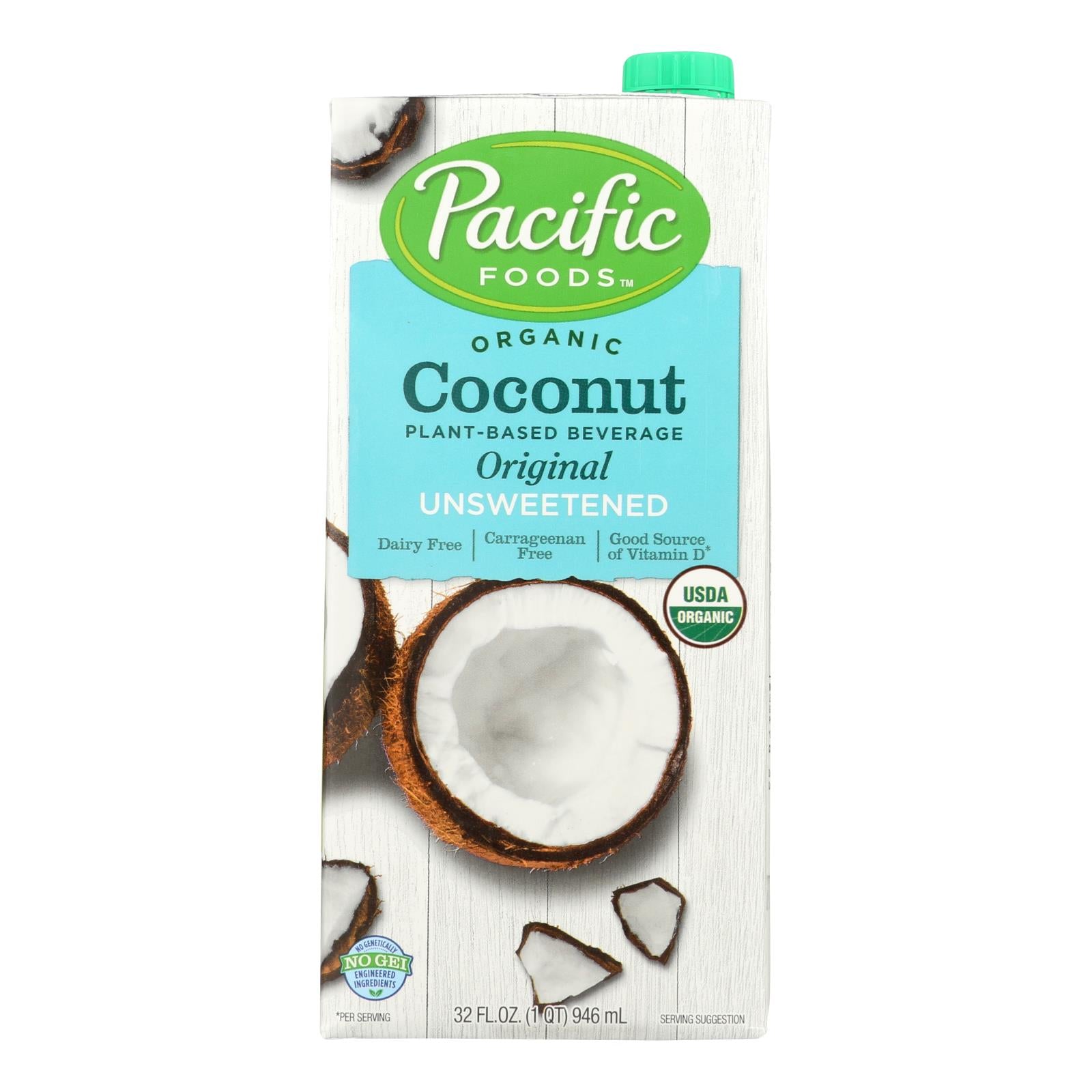 Pacific Natural Foods Coconut Original - Unsweetened - Case Of 12 - 32 Fl Oz.