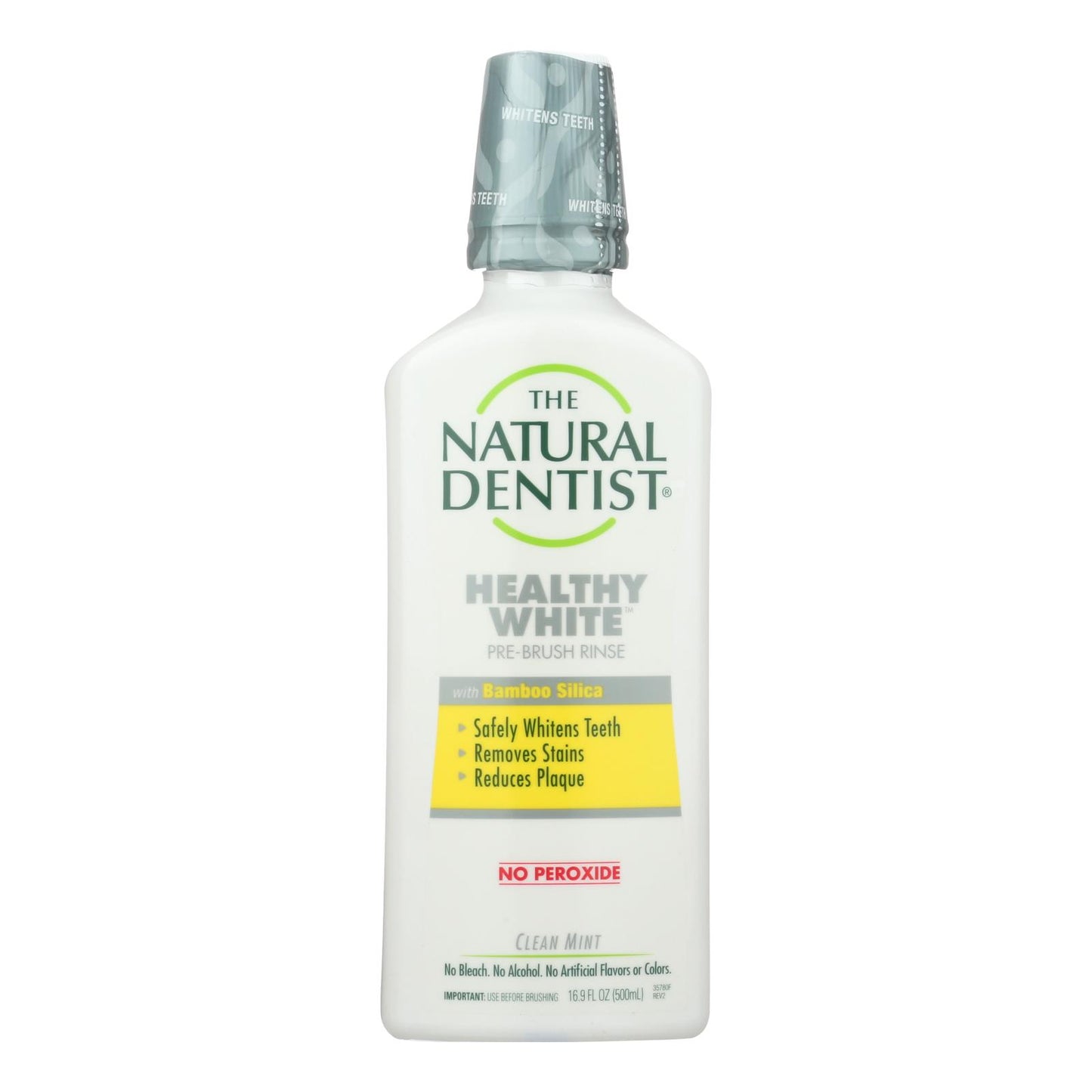 Natural Dentist Pre-brush Whitening Rinse - Clean Mint - 16.9 Oz