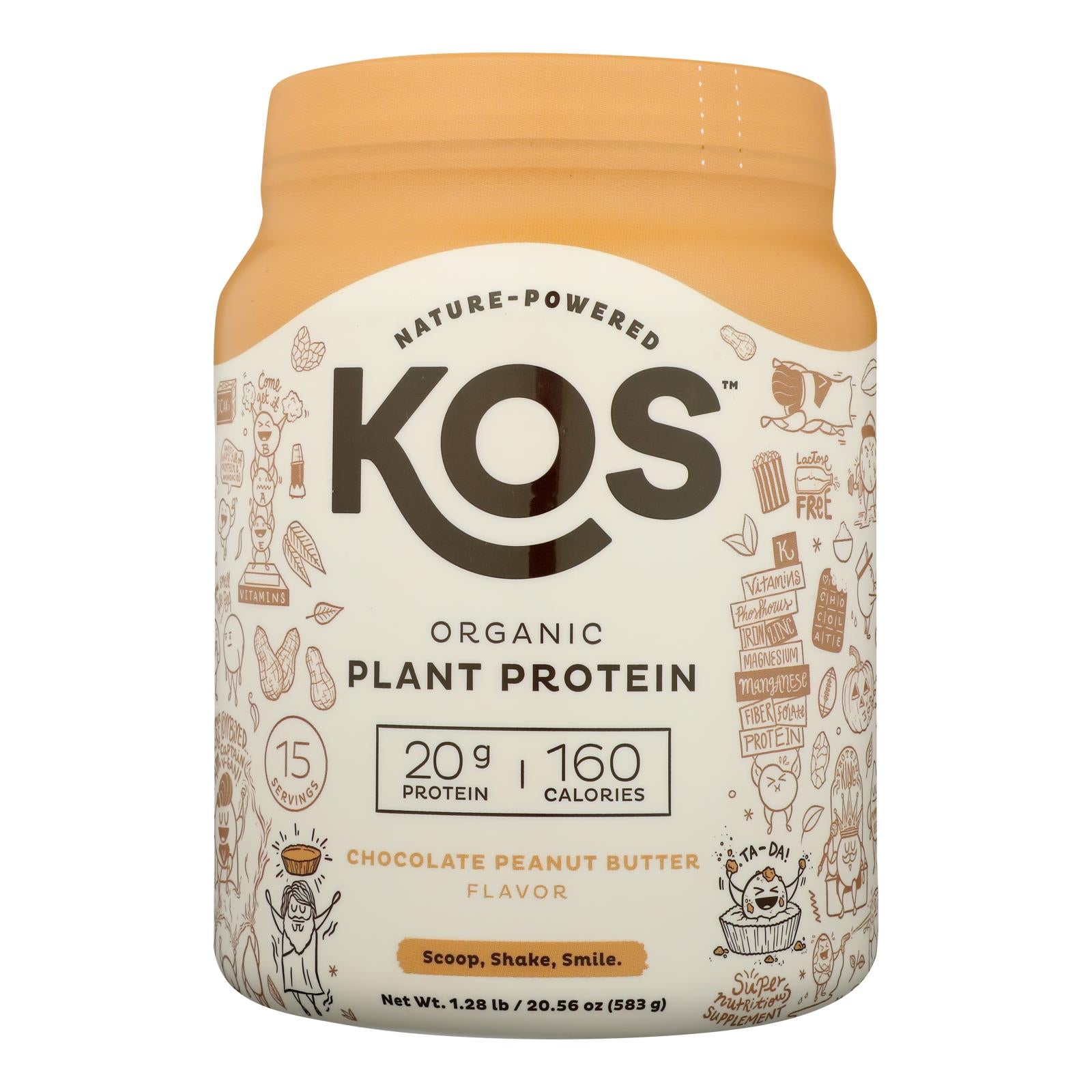 Kos - Plant Protein Chocolate Peanutbutter - 1 Each - 20.56 Oz