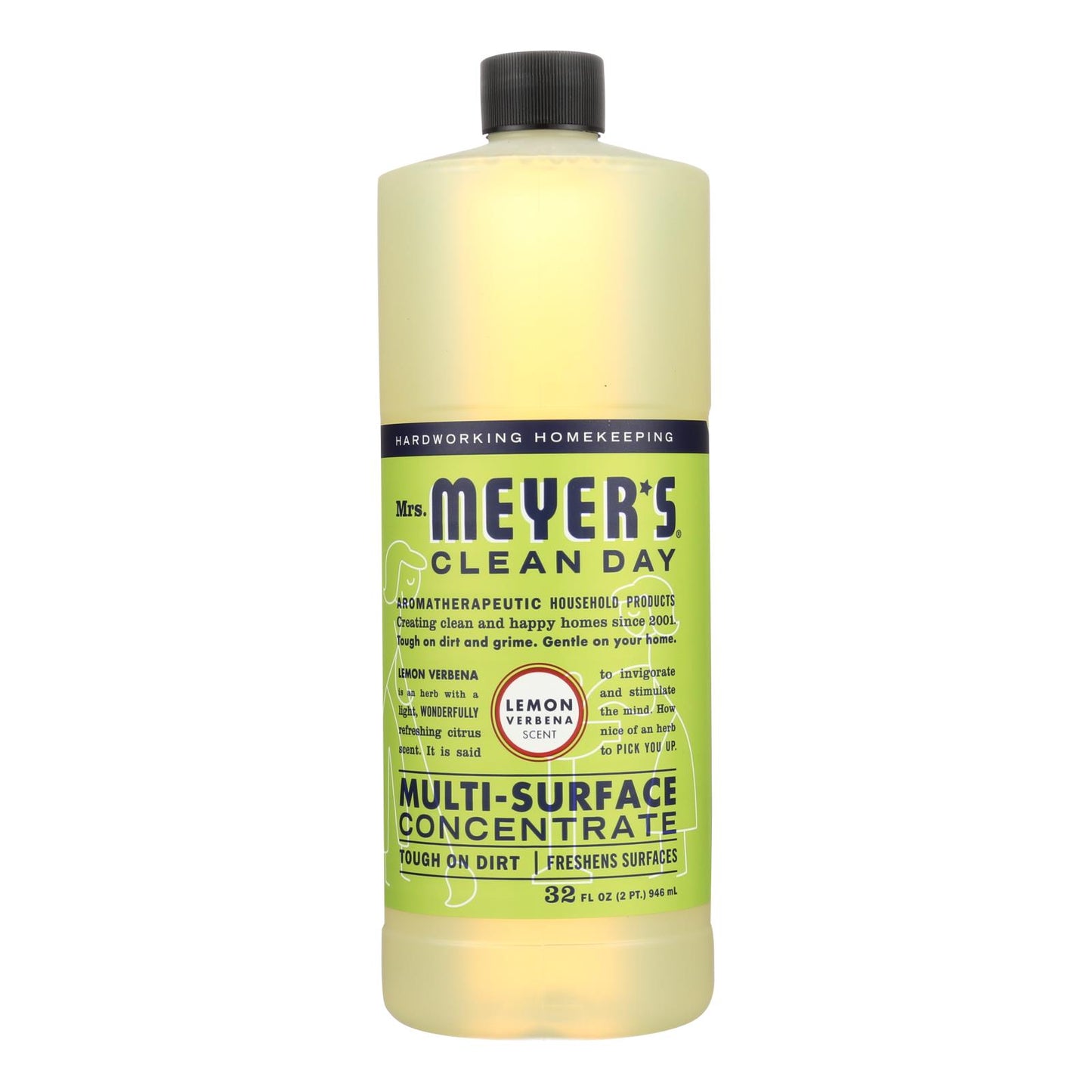 Mrs. Meyer's Clean Day - Multi Surface Concentrate - Lemon Verbena - 32 Fl Oz - Case Of 6