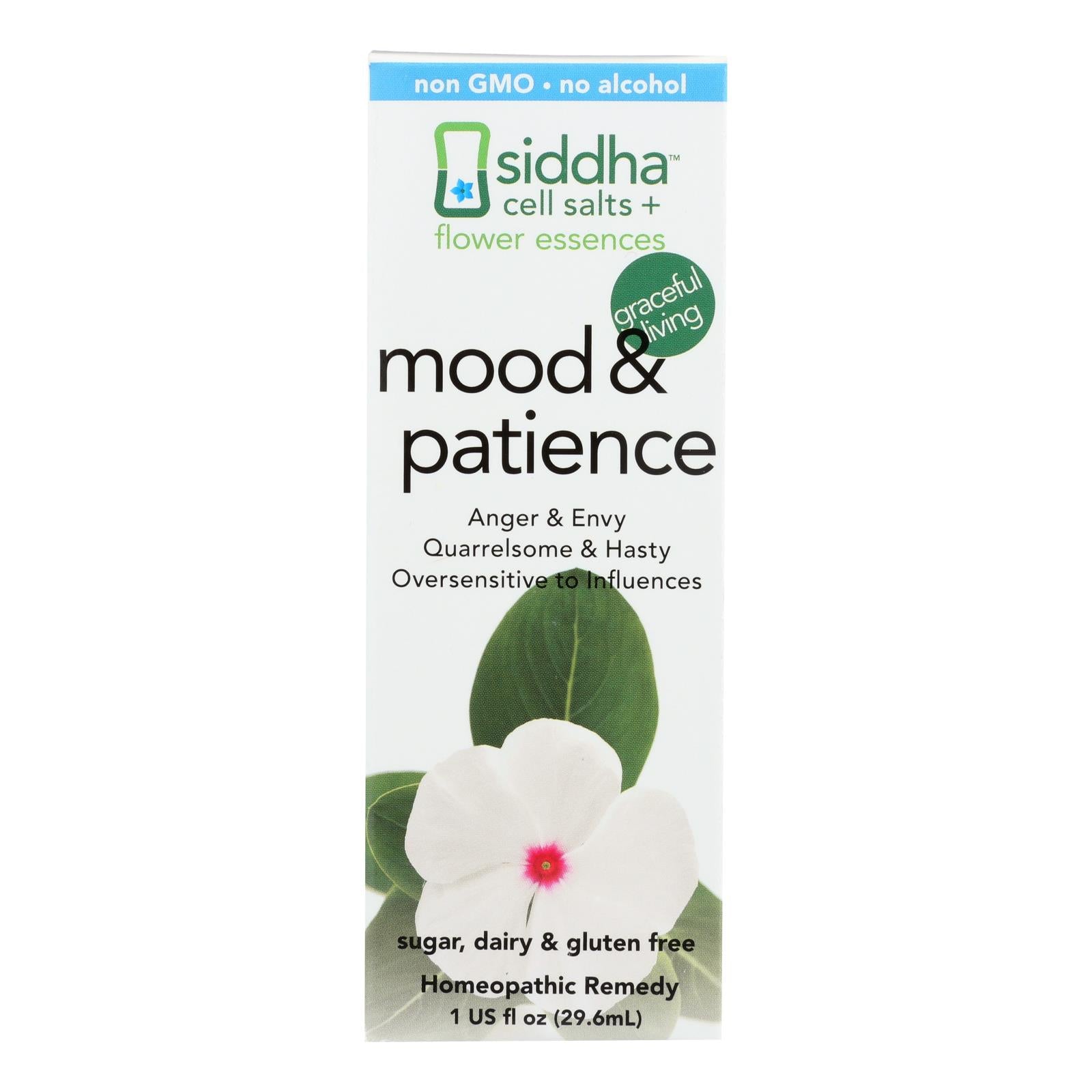 Siddha Cell Salts + Flower Essentials Mood & Patience  - 1 Each - 1 Fz