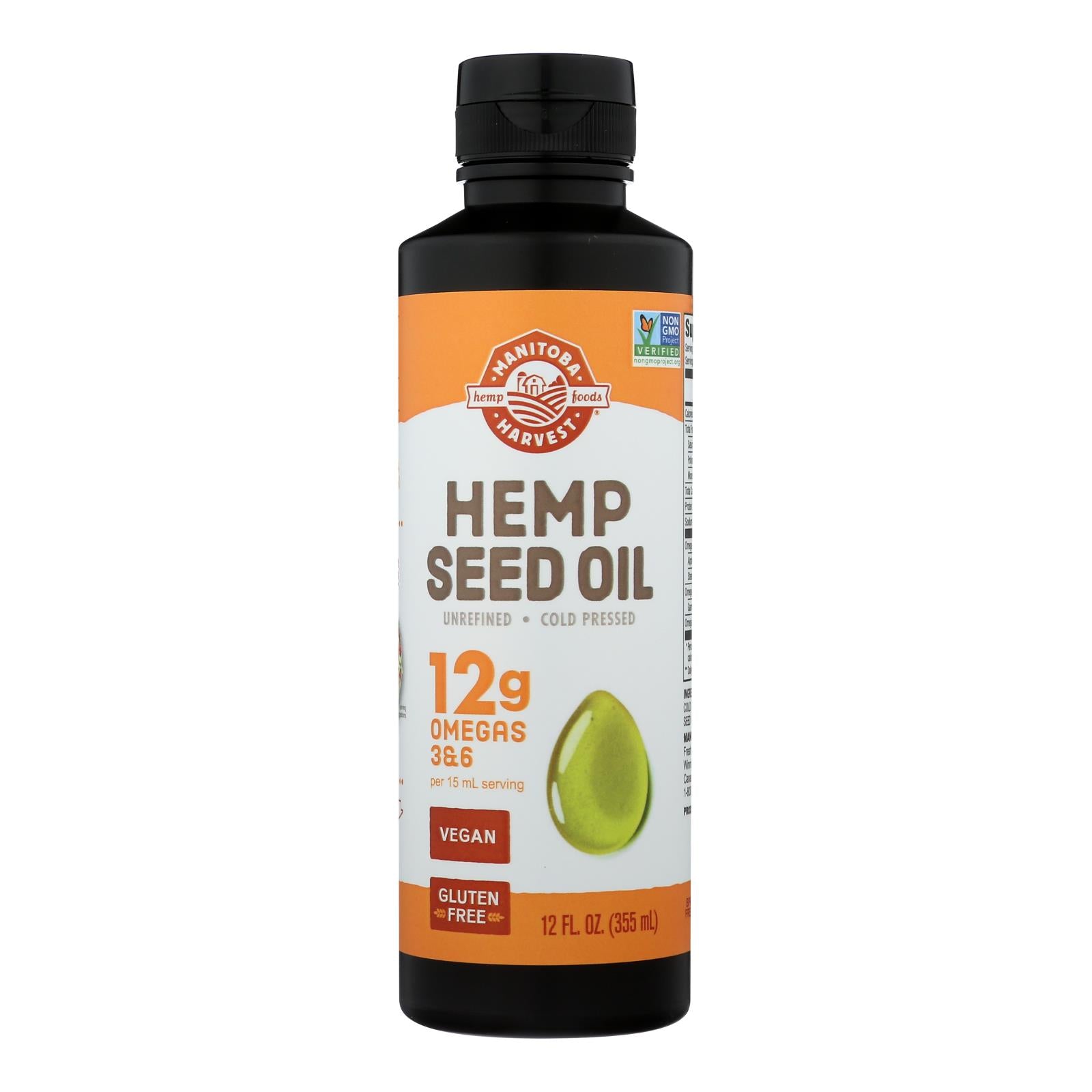 Manitoba Harvest Unrefined Cold Pressed Hemp Oil  - 1 Each - 12 Fz