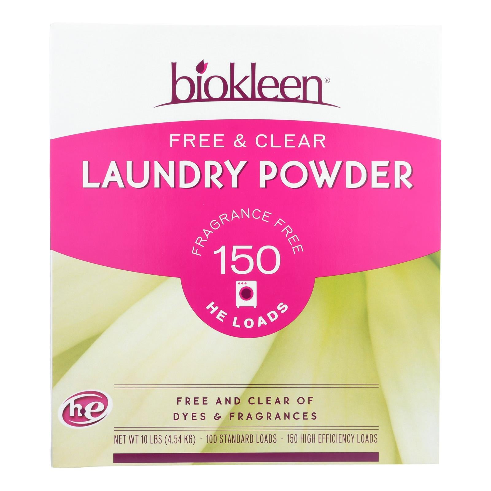 Biokleen Laundry Powder - Free And Clear - 10 Lb