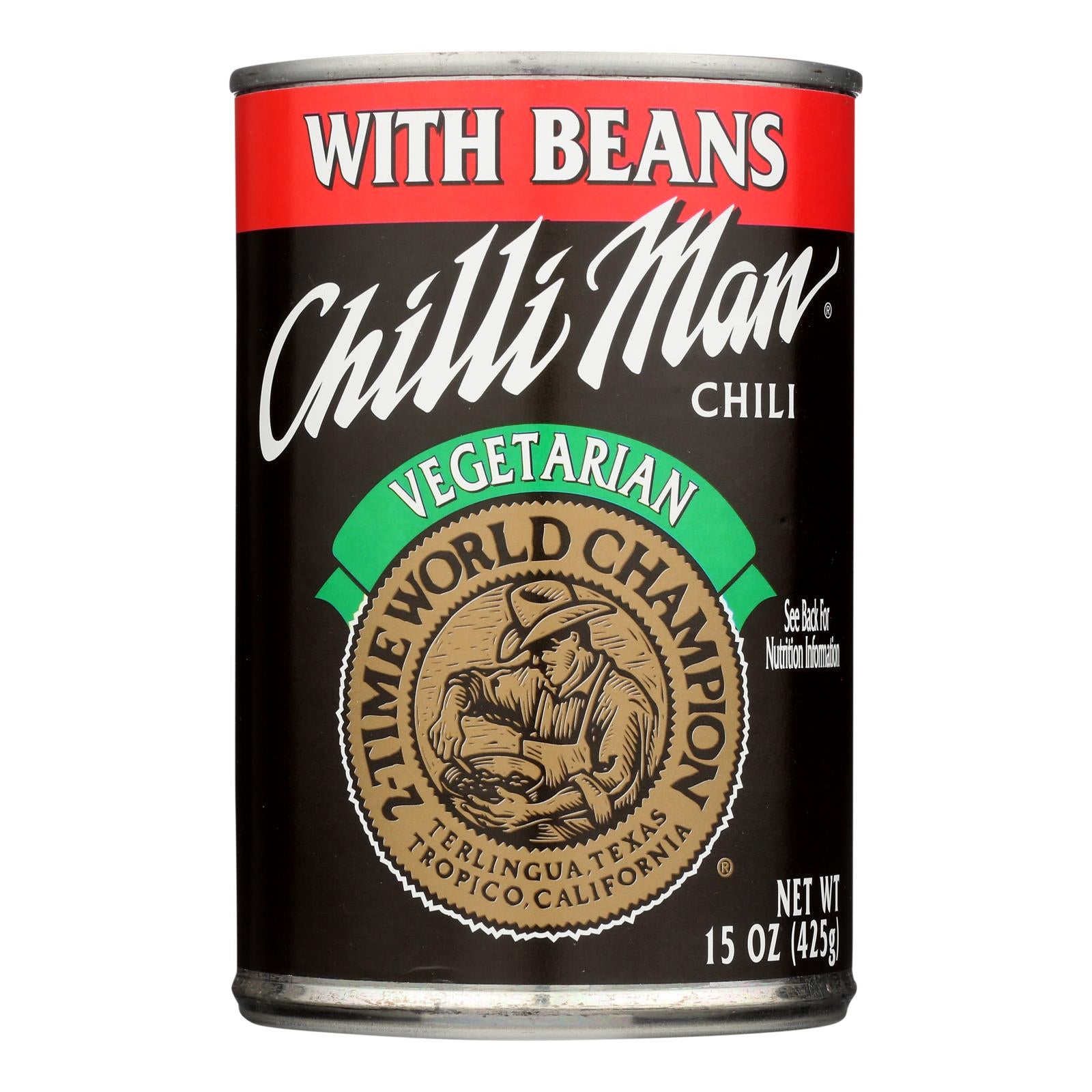 Chilli Man Vegetarian Chili With Beans - Case Of 12 - 15 Oz