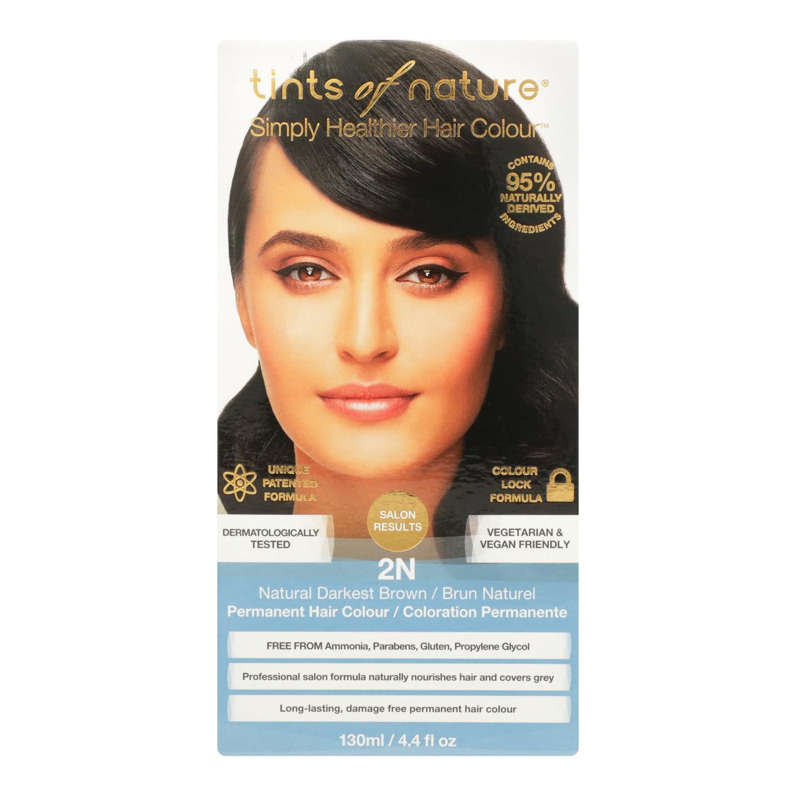 Tints Of Nature 2n Darkest Brown Hair Color  - 1 Each - 4.4 Fz