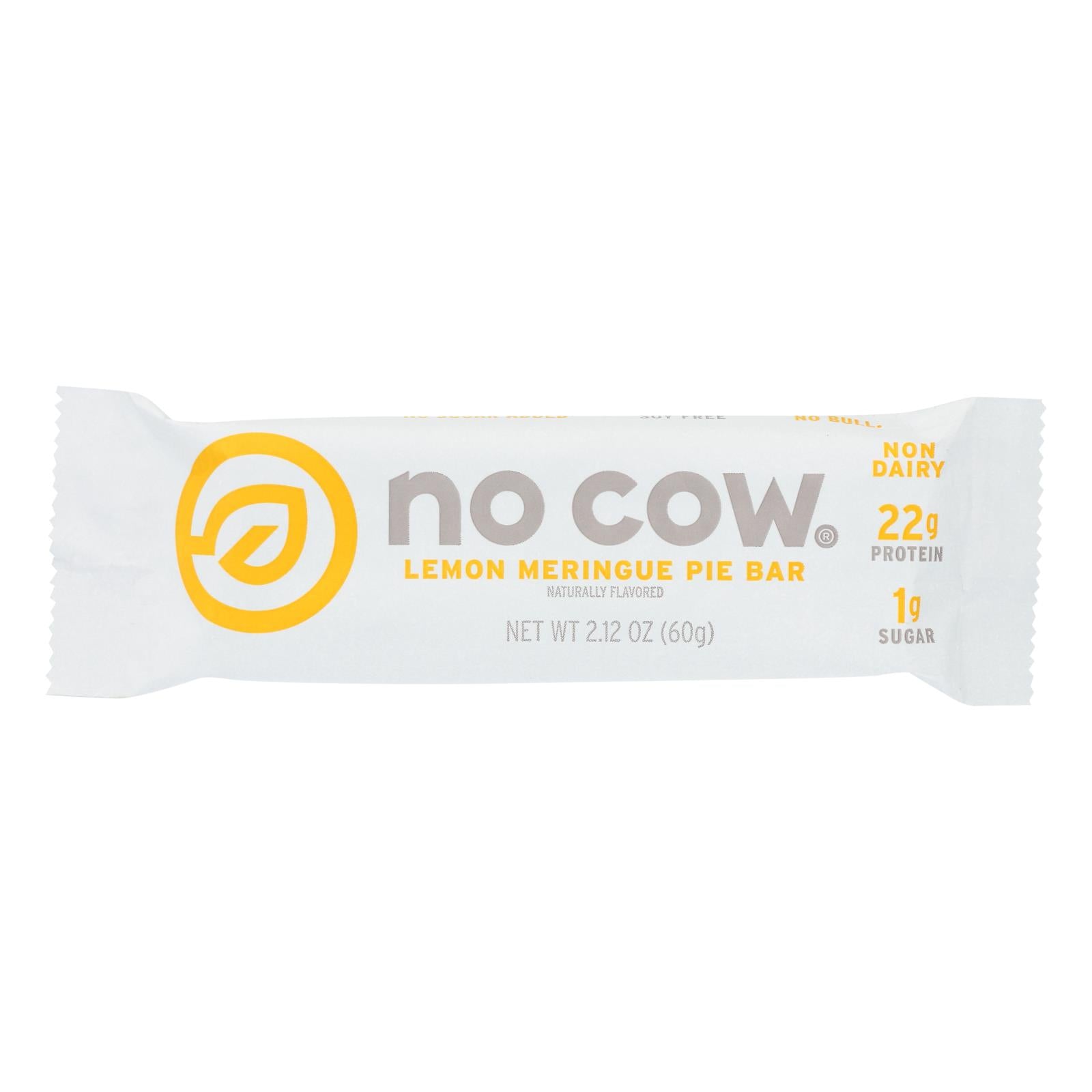 D's Naturals The No Cow Bar Lemon Meringue Pie Protein Bar - Case Of 12 - 2.12 Oz