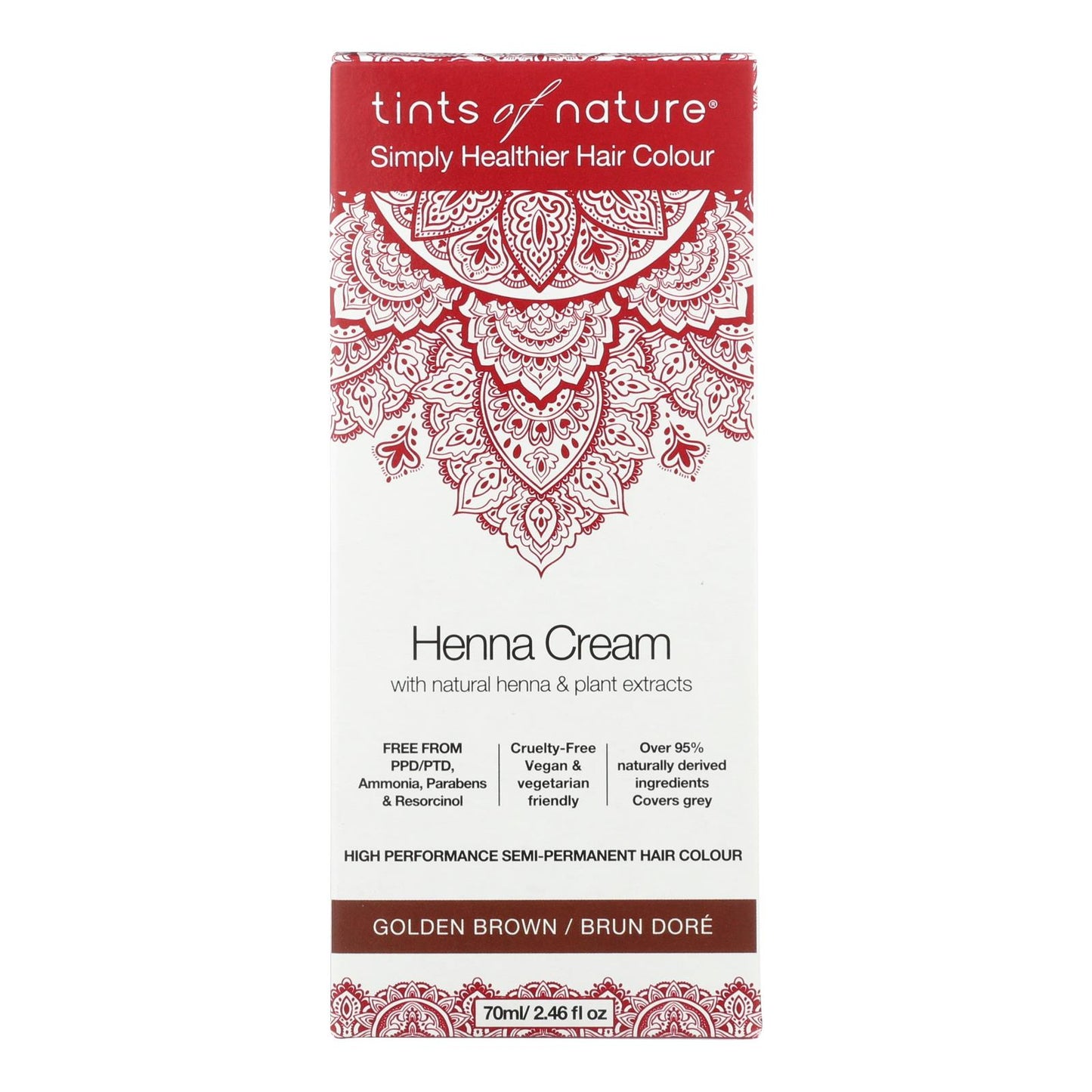 Tints Of Nature - Henna Cream Golden Brown - 2.46 Fz