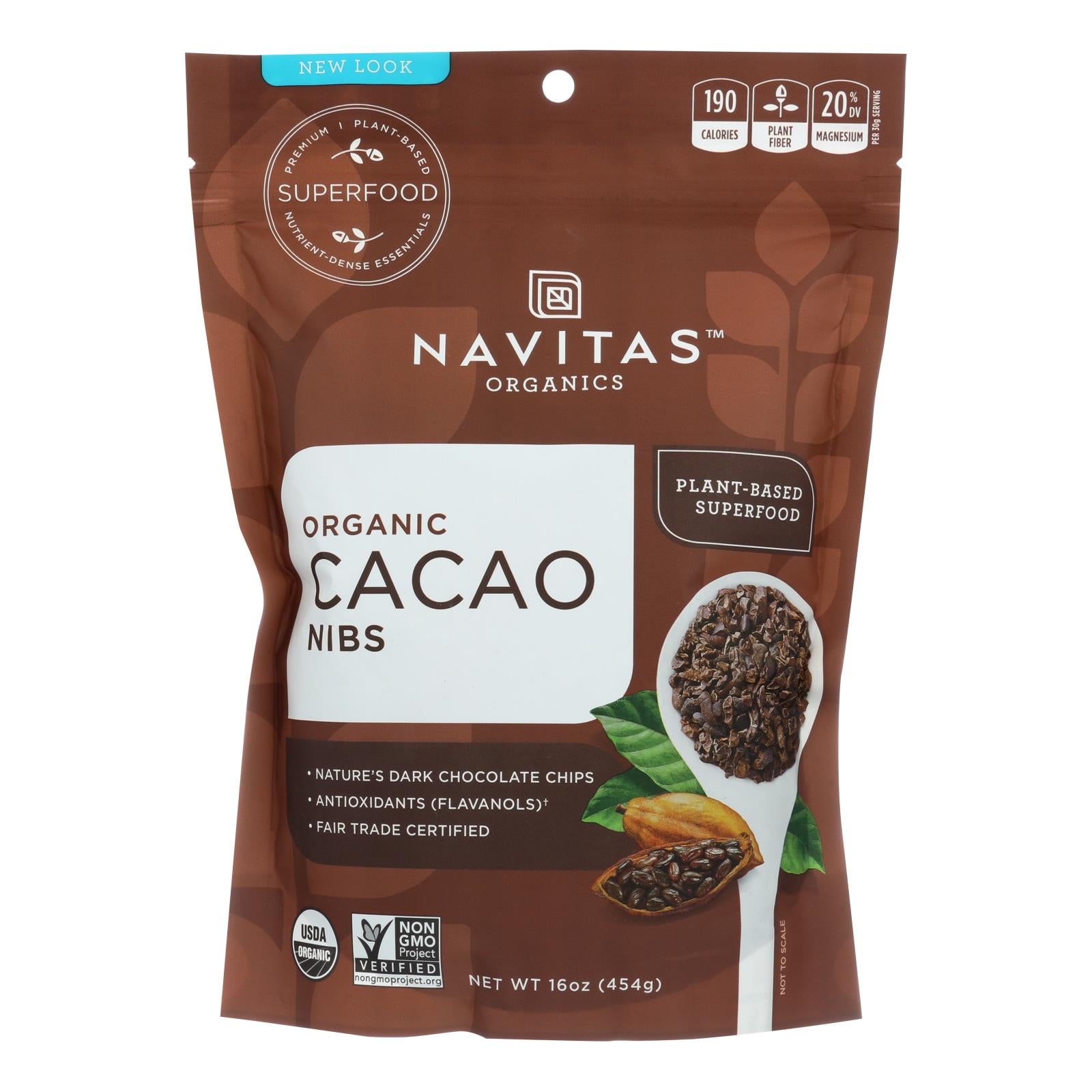 Navitas Naturals Cacao Nibs - Organic - Raw - 16 Oz - Case Of 6