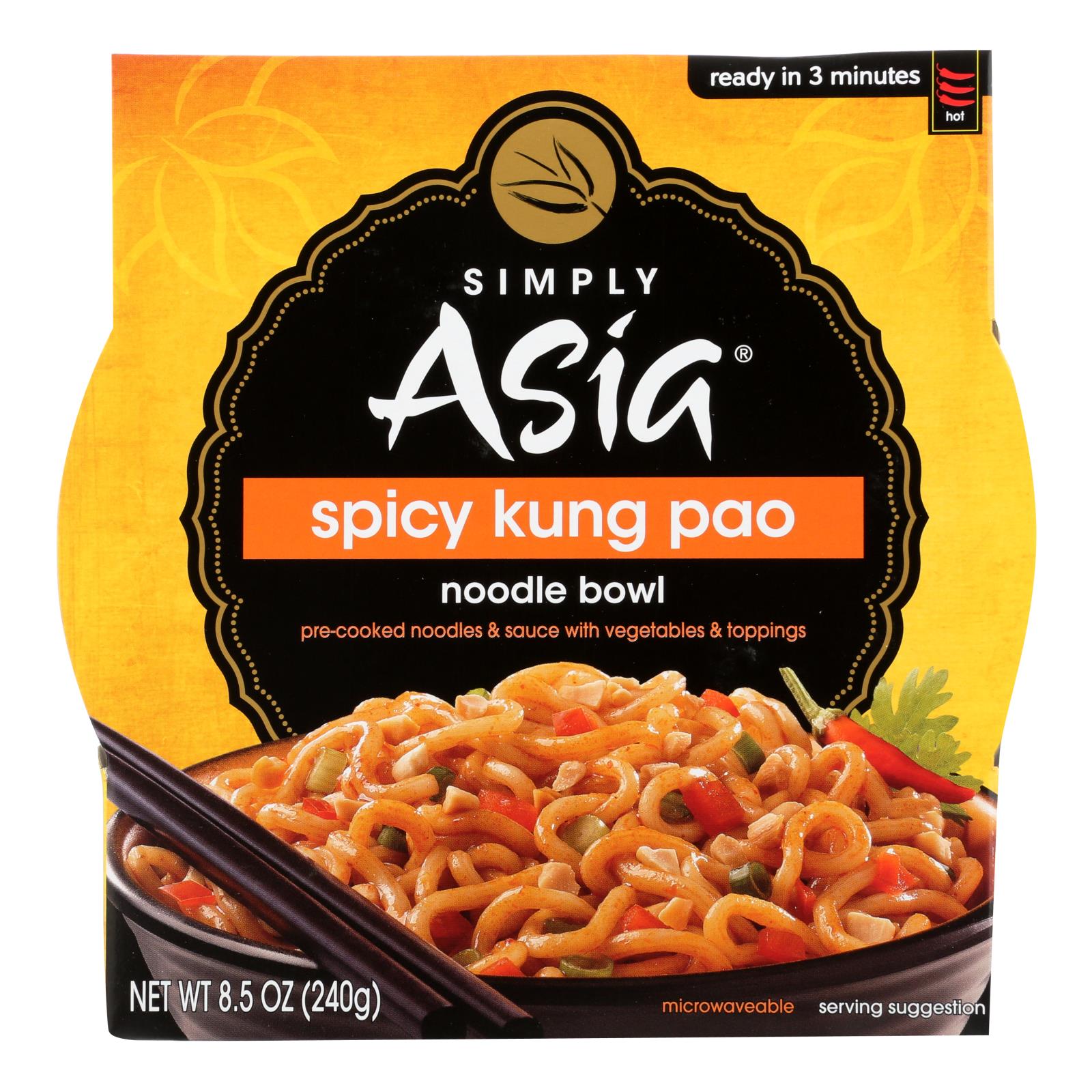 Simply Asia Noodle Bowl - Spicy Kung Pao - Case Of 6 - 8.5 Oz.