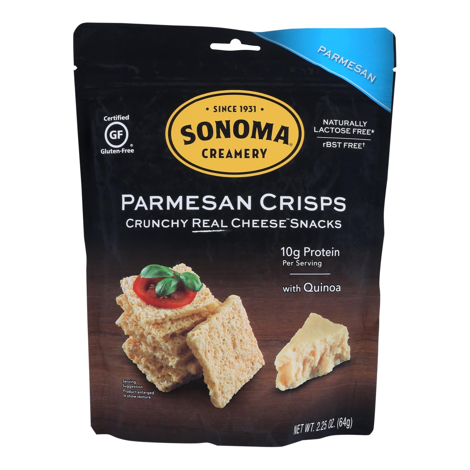 Sonoma Creamery - Cracker Parmesan Crisp - Case Of 12 - 2.25 Oz