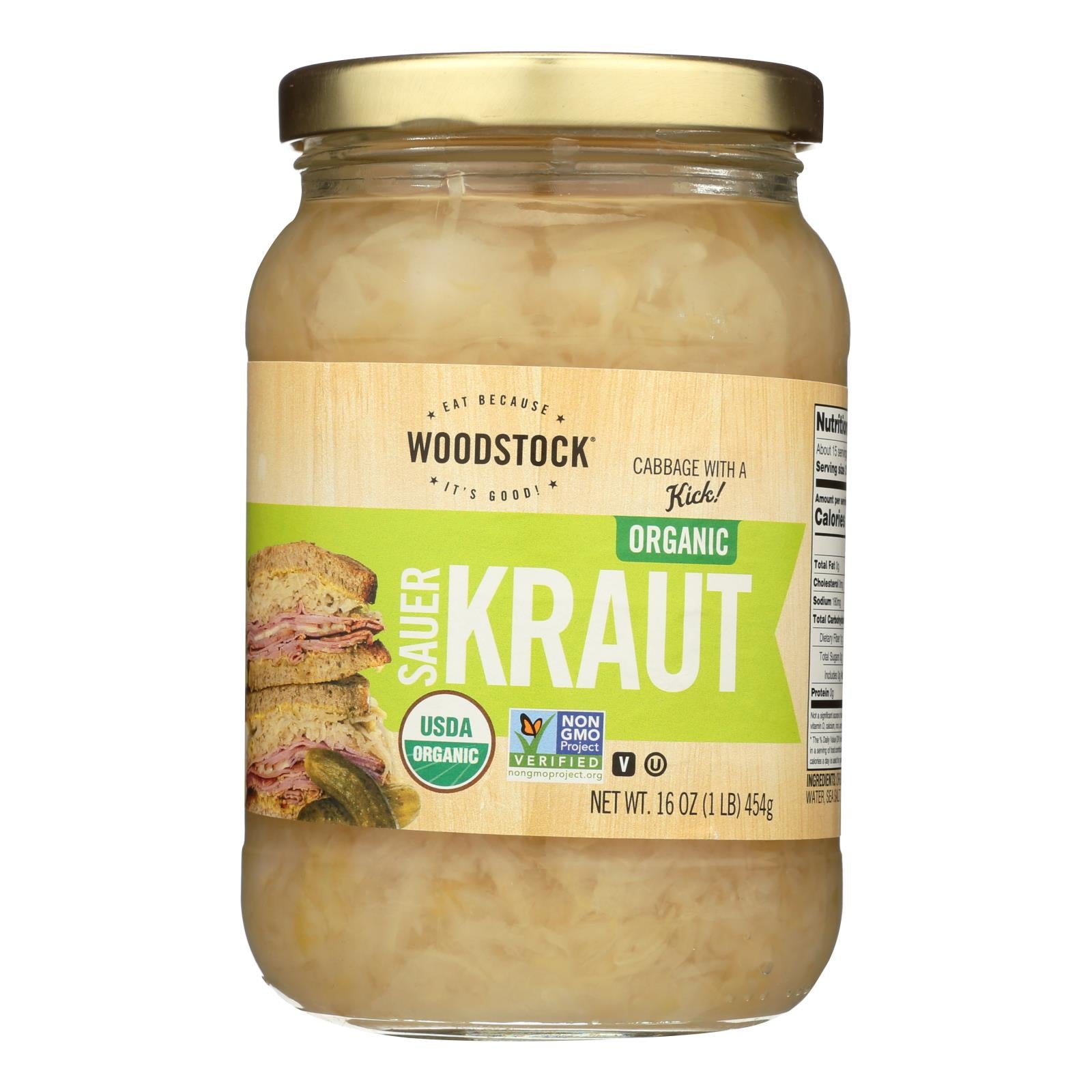 Woodstock Organic Sauerkraut - Case Of 12 - 16 Oz