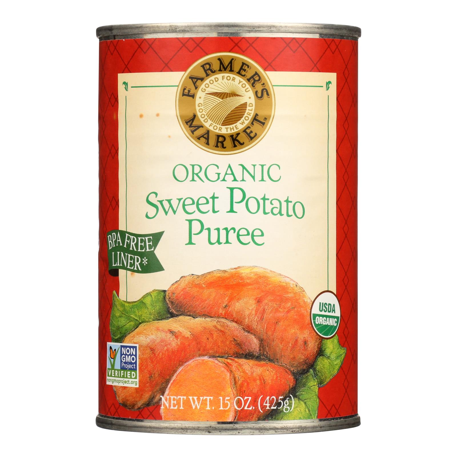 Farmer's Market Organic - Sweet Potato Puree - Case Of 12 - 15 Oz.