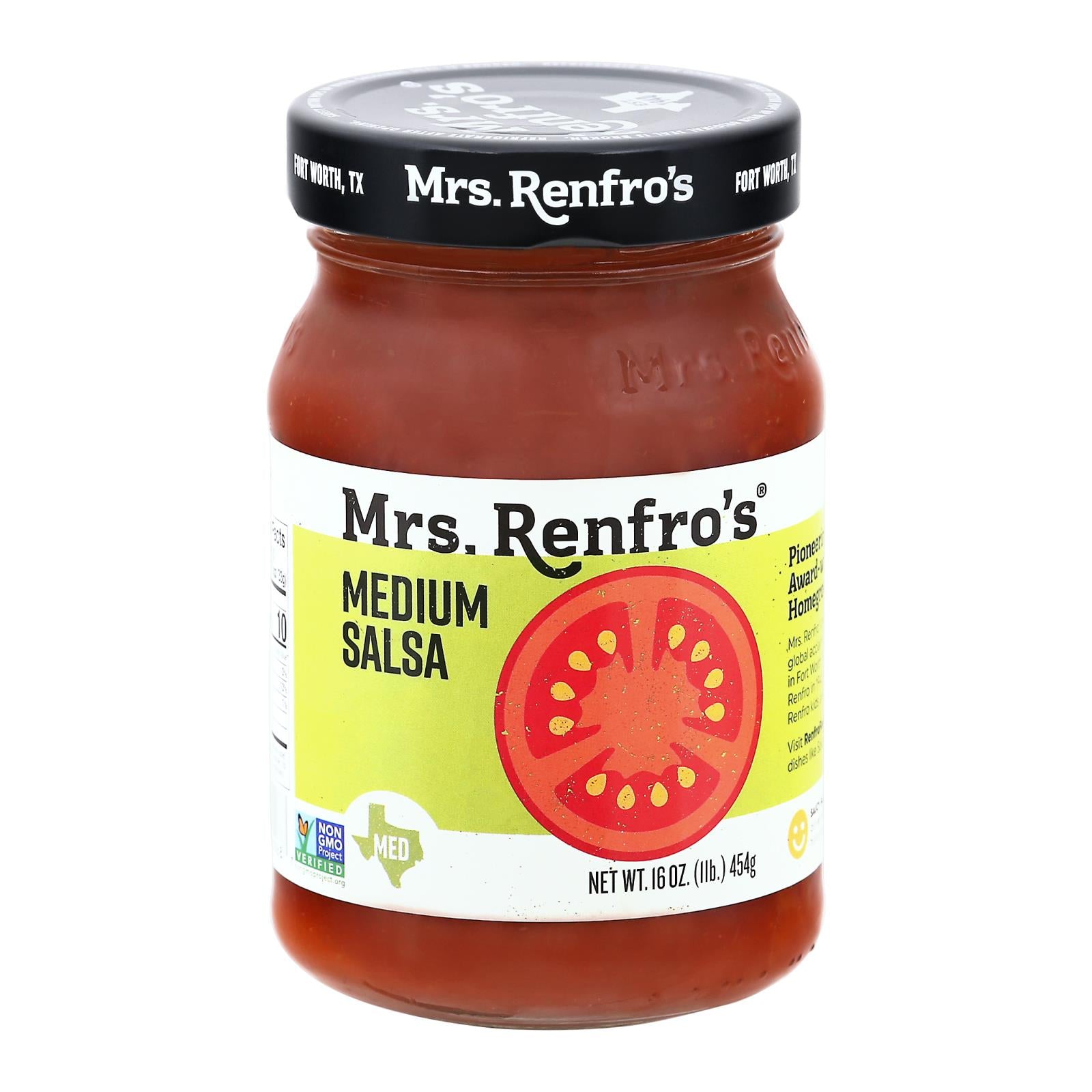 Mrs. Renfro's Fine Foods Salsa Medium - Case Of 6 - 16 Oz.