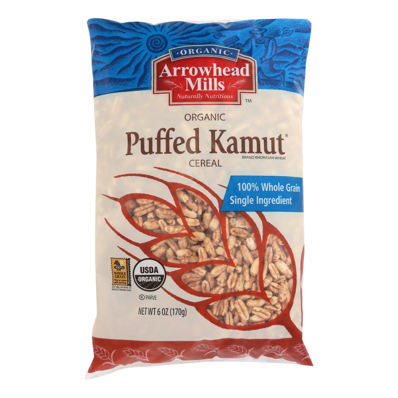 Arrowhead Mills - Organic Puffed Kamut Cereal - Case Of 12 - 6 Oz.