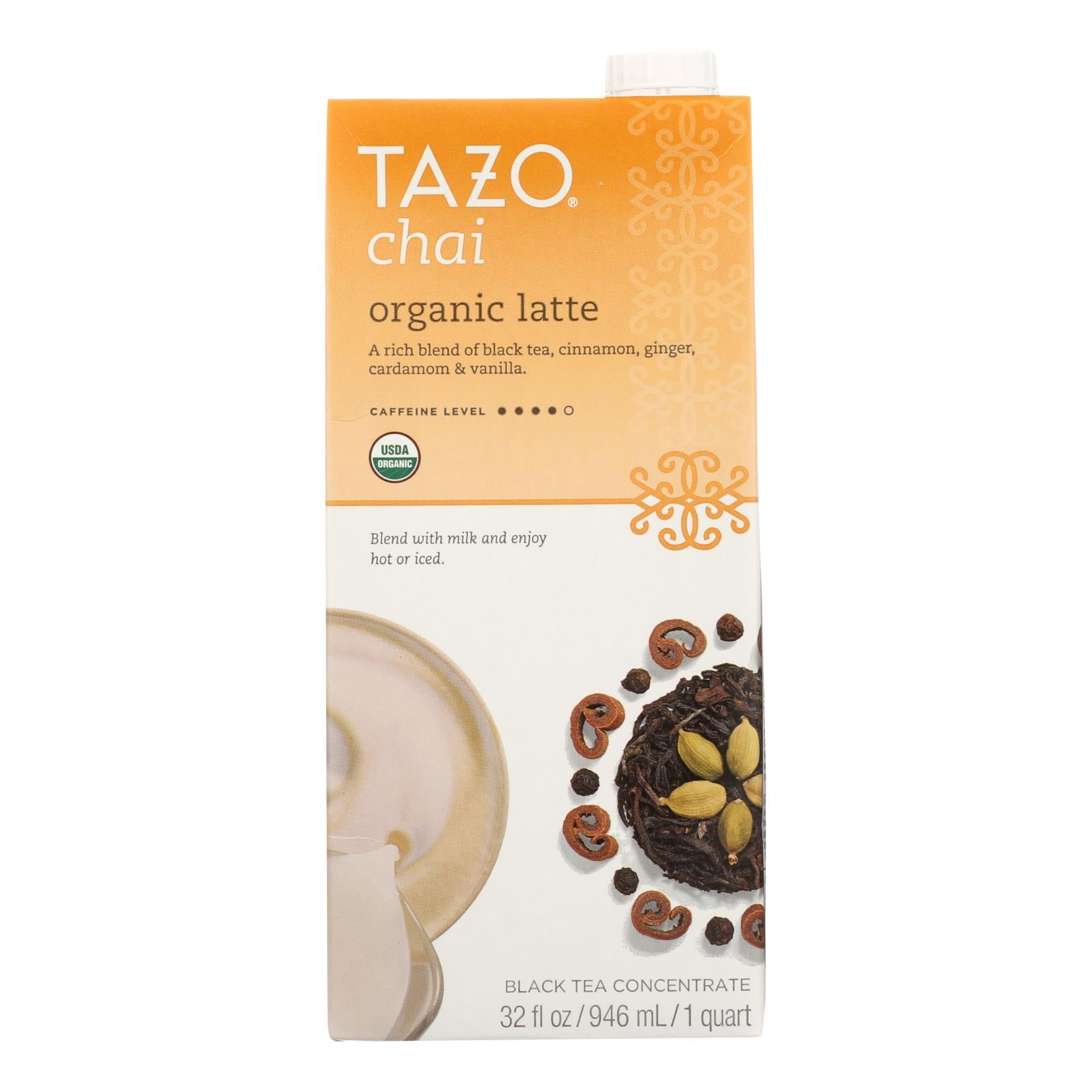 Tazo Tea Organic Tea - Chai Latte - Case Of 6 - 32 Fl Oz