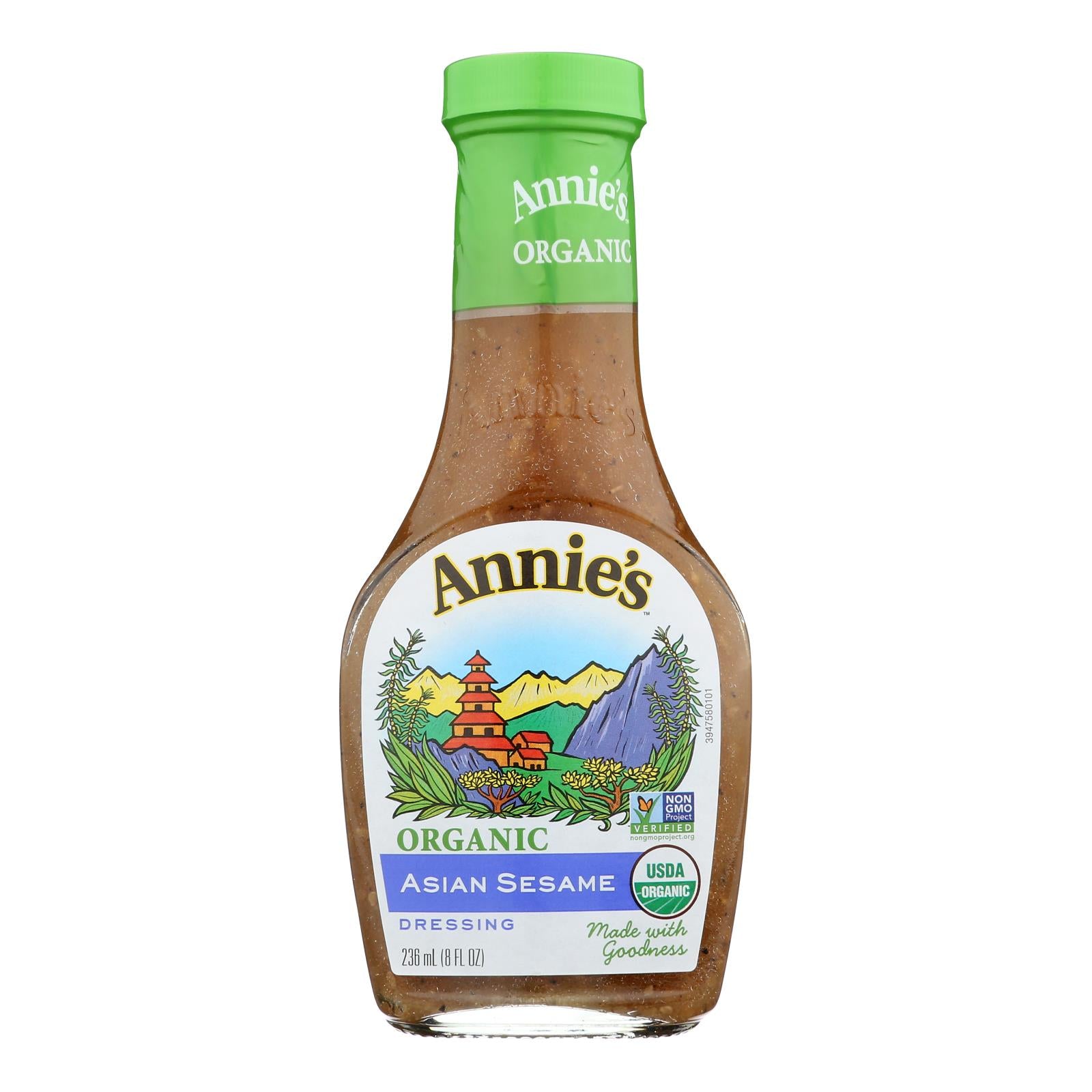 Annie's Naturals Organic Dressing Asian Sesame - Case Of 6 - 8 Fl Oz.