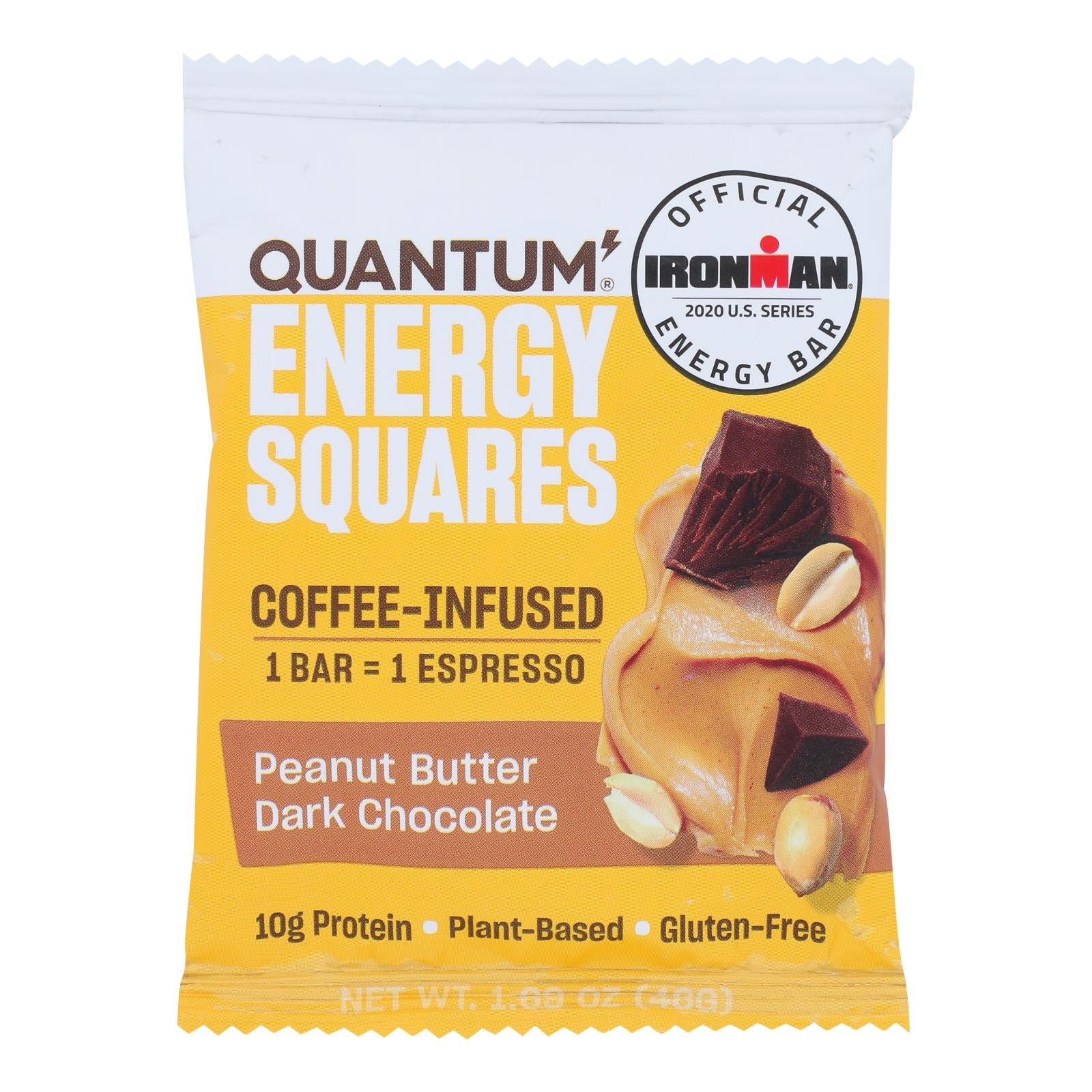 Quantum Energy Squares - Bar Pnut Bttr Dark Choc - Cs Of 8-1.69 Oz