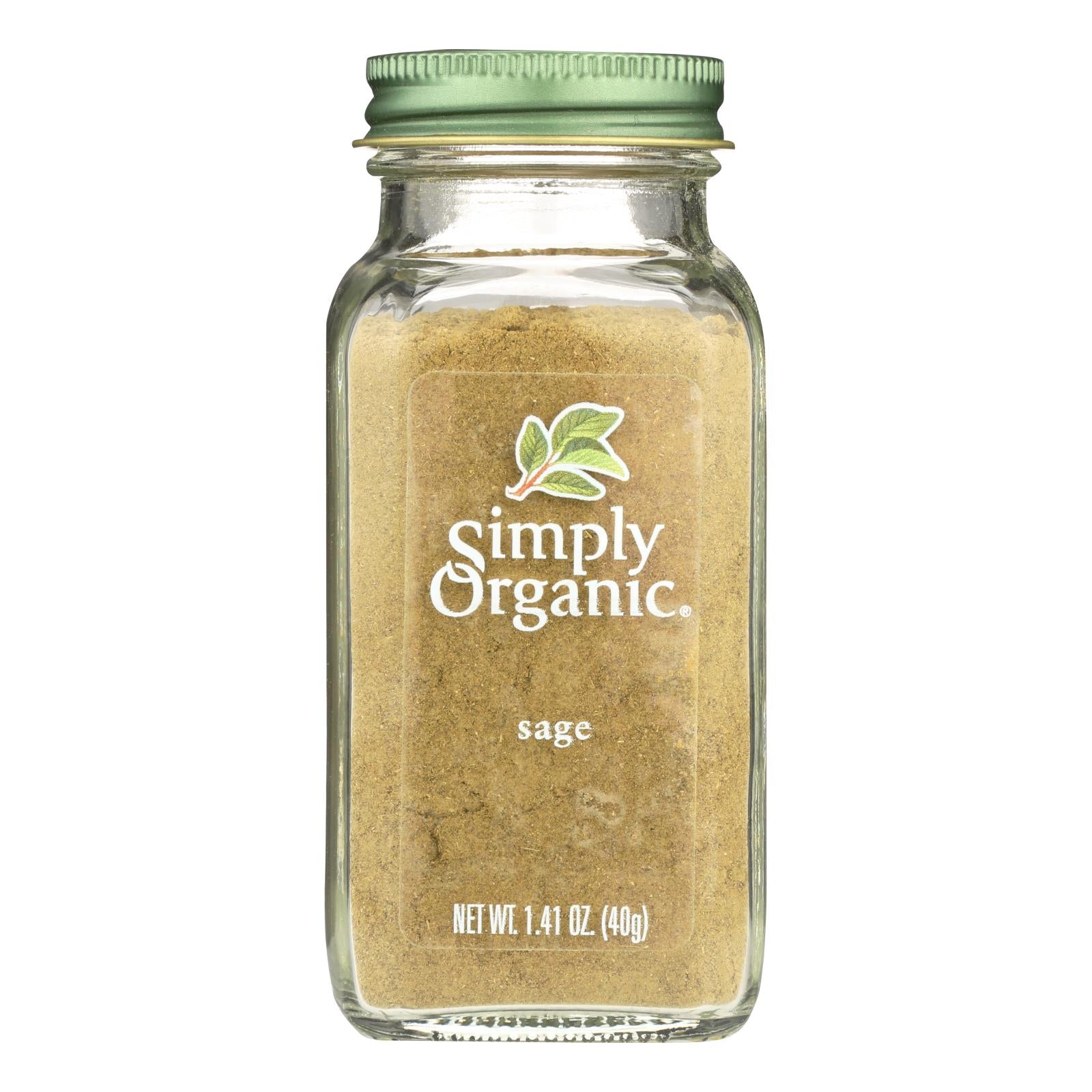 Simply Organic Sage Leaf - Organic - Ground - 1.41 Oz