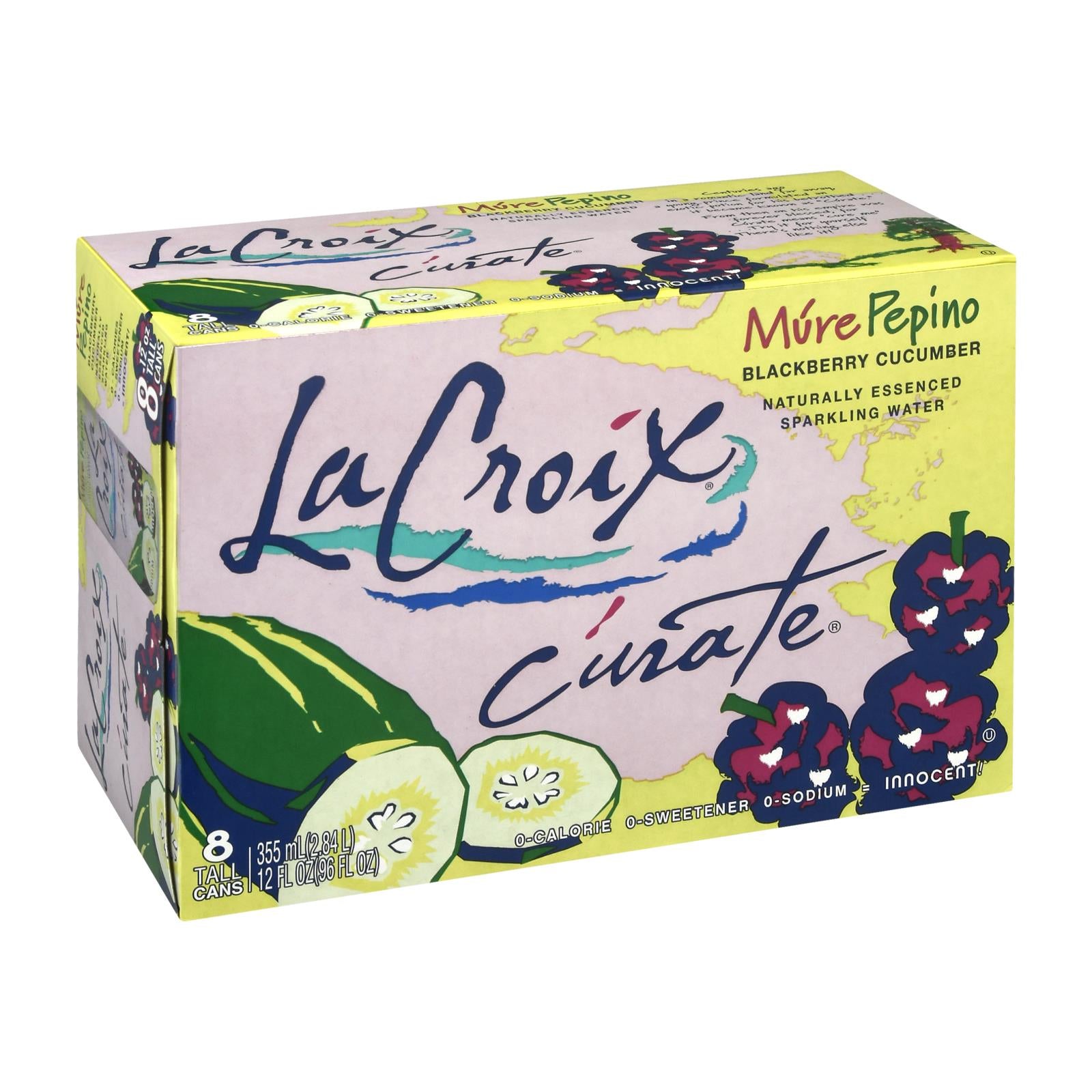 Lacroix Sparkling Water - Mure Pepino - Case Of 3 - 8/12 Fl Oz