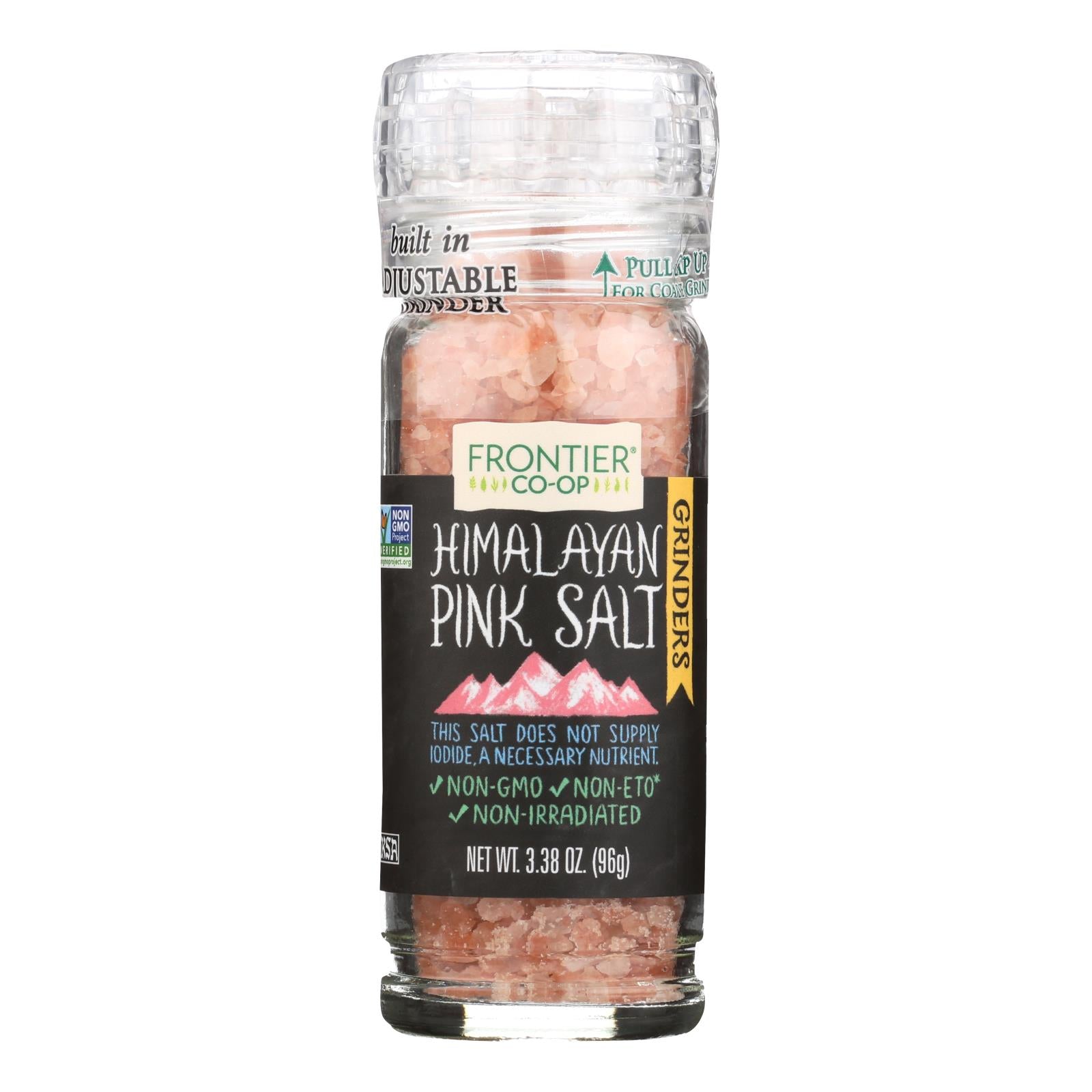 Frontier Herb Himalayan Pink Salt - Grinder Bottle - 3.4 Oz - Case Of 6