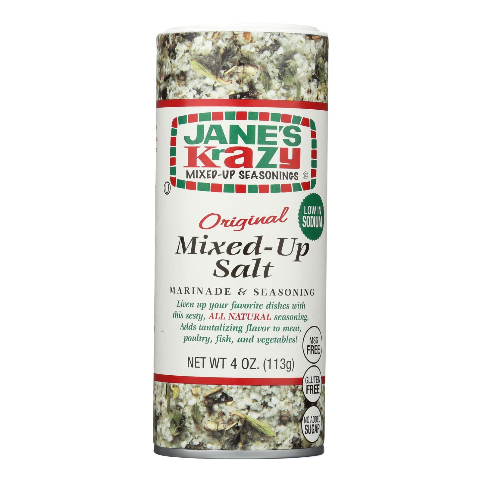 Jane's Original Mixed-up Salt - Case Of 12 - 4 Oz