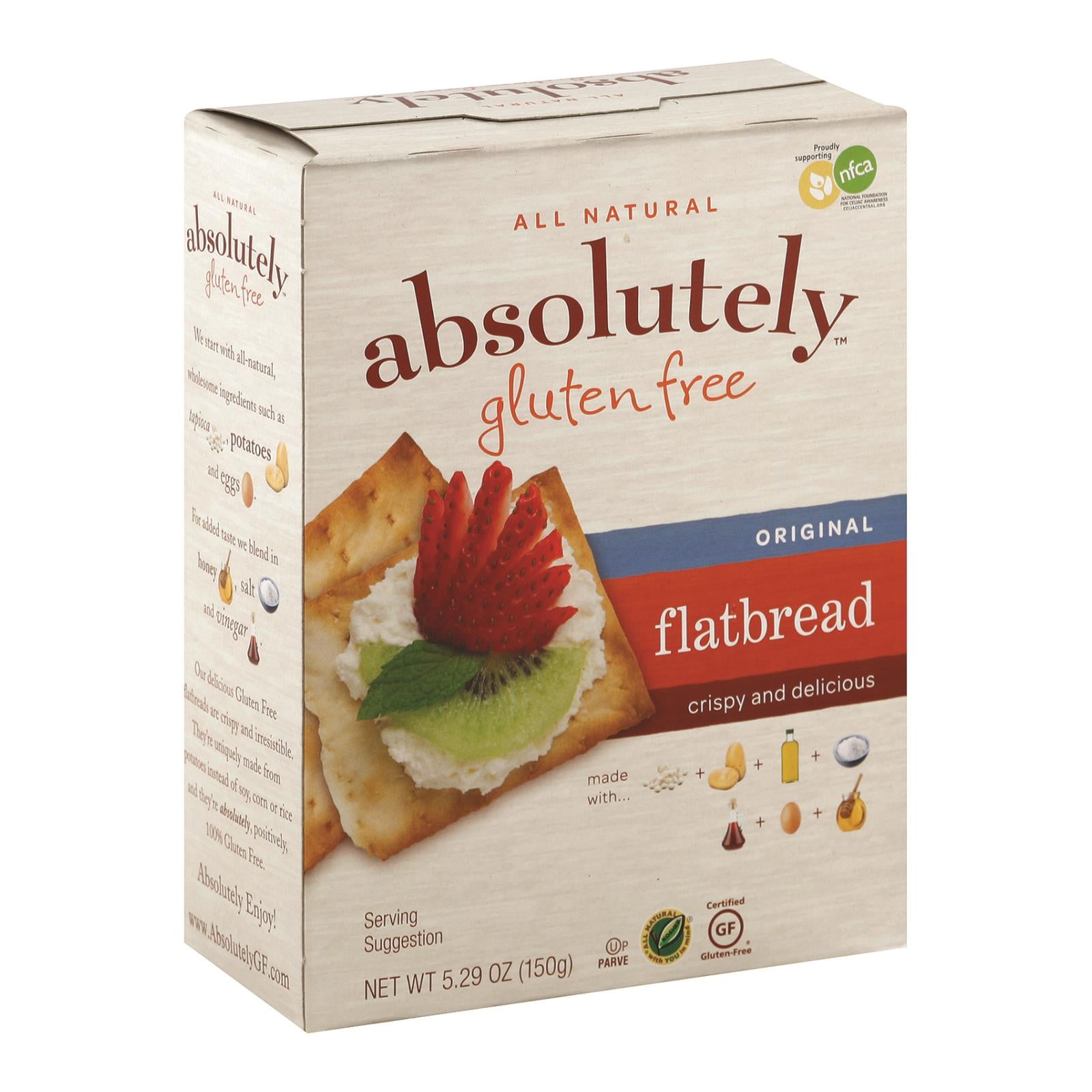 Absolutely Gluten Free - Flatbread - Original - Case Of 12 - 5.29 Oz.