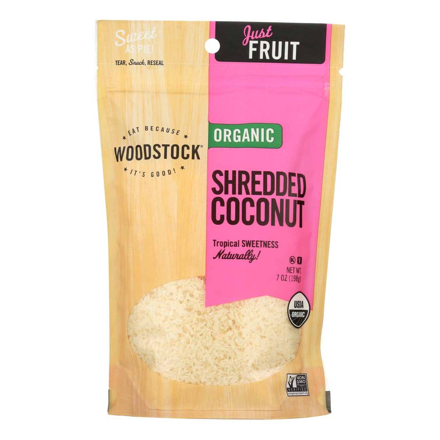 Woodstock Organic Shredded Coconut - Case Of 8 - 7 Oz