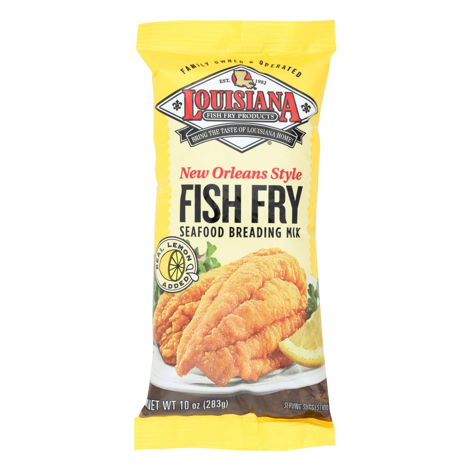 La Fish Fry New Orleans Style - Lemon - Case Of 12 - 10 Oz.