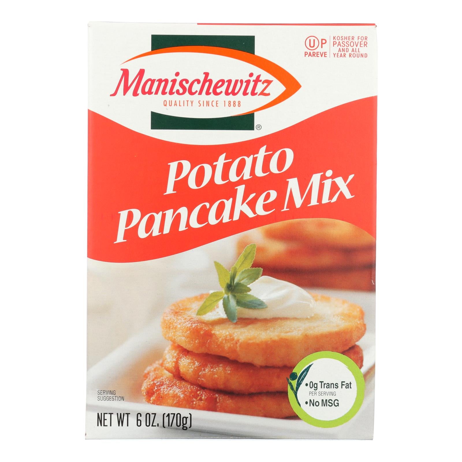 Manischewitz - Potato Pancake Mix - Case Of 12 - 6 Oz.